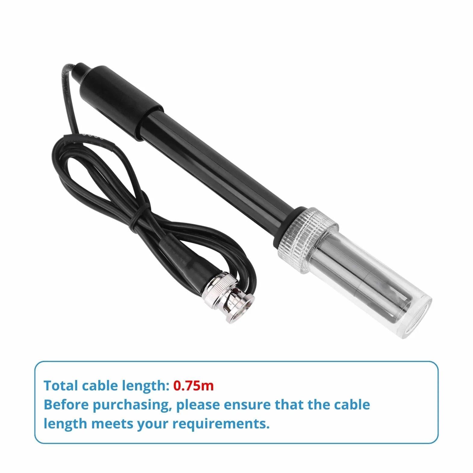 Sonda PH Piscina Salina 0-14 Electrodo Medidor de Calidad del Agua con BNC para Acuarios