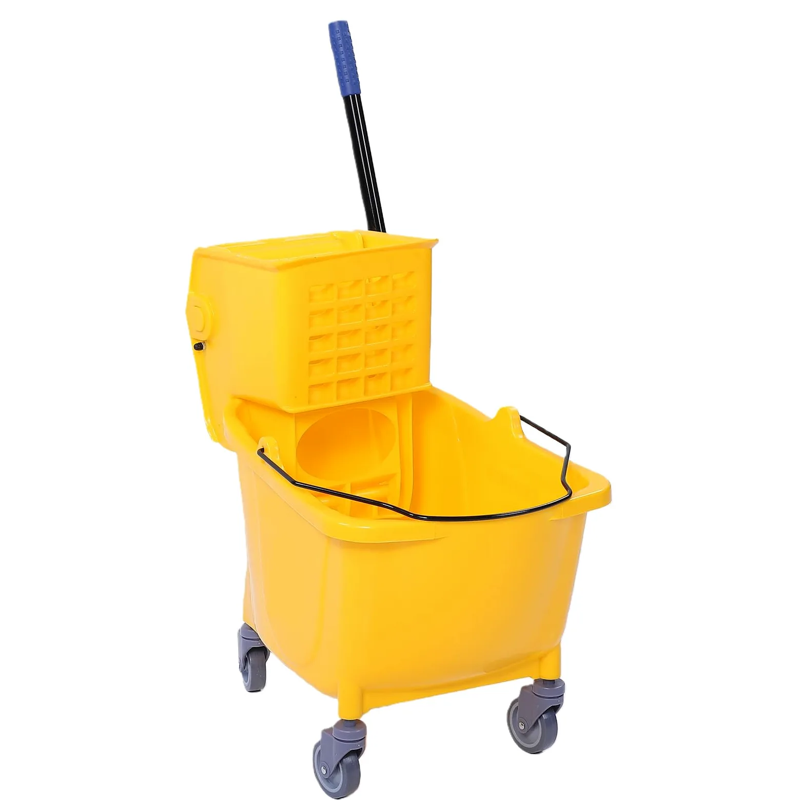 Cubo para Fregona de 32L, Cubo de Limpieza con Escurridor Lateral y Estructura Robusta, Cubo con Escurridor para Limpieza de Pisos