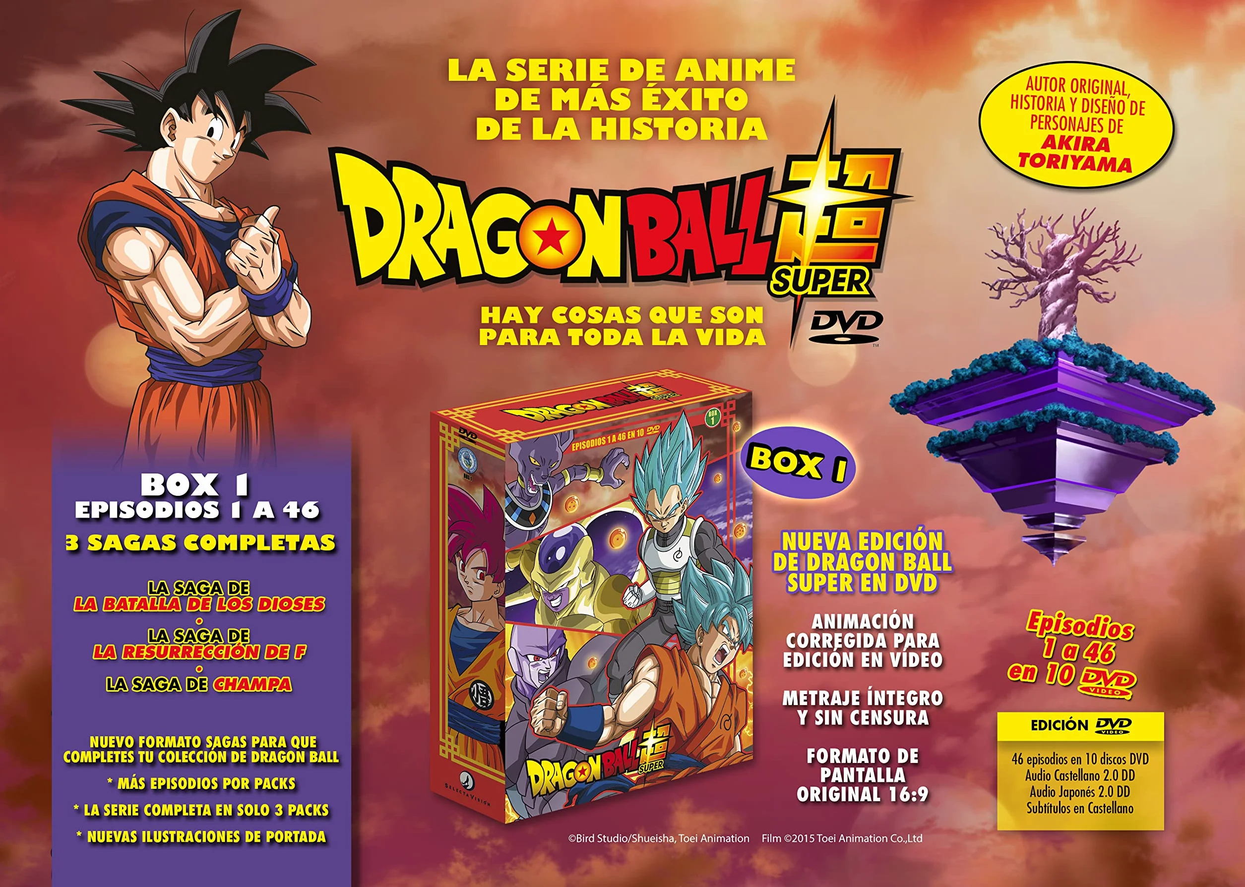 Dragon Ball Super Box 1 Sagas Completas Episodios 1-46 DVD
