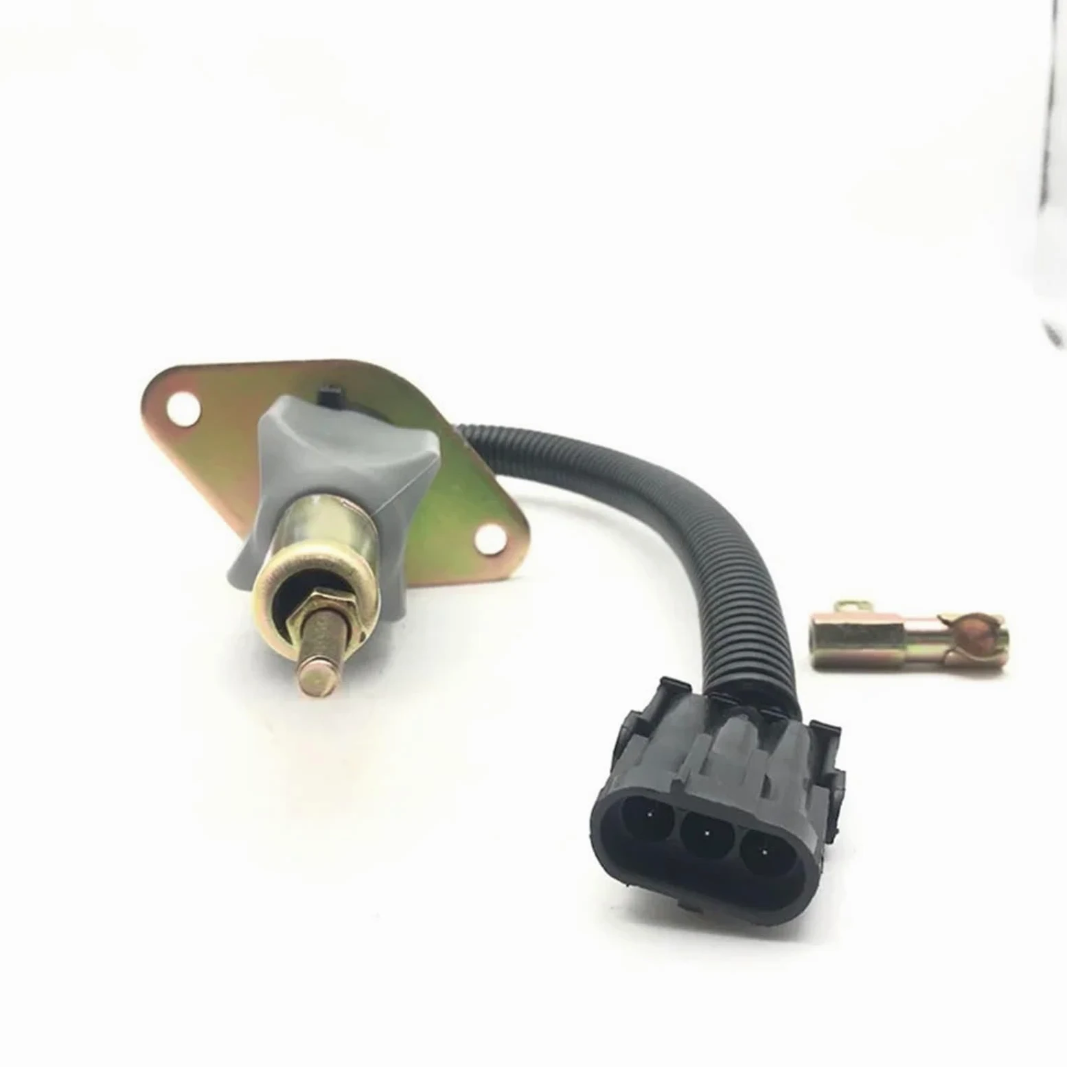 Solenoide de corte de combustible Solenoide de parada de combustible de 12 V y 24 V 3930234, 3928161 y 3964624. Compatible con Cummins 6CT de 8,3 L. Compatible con Komatsu.(24V)
