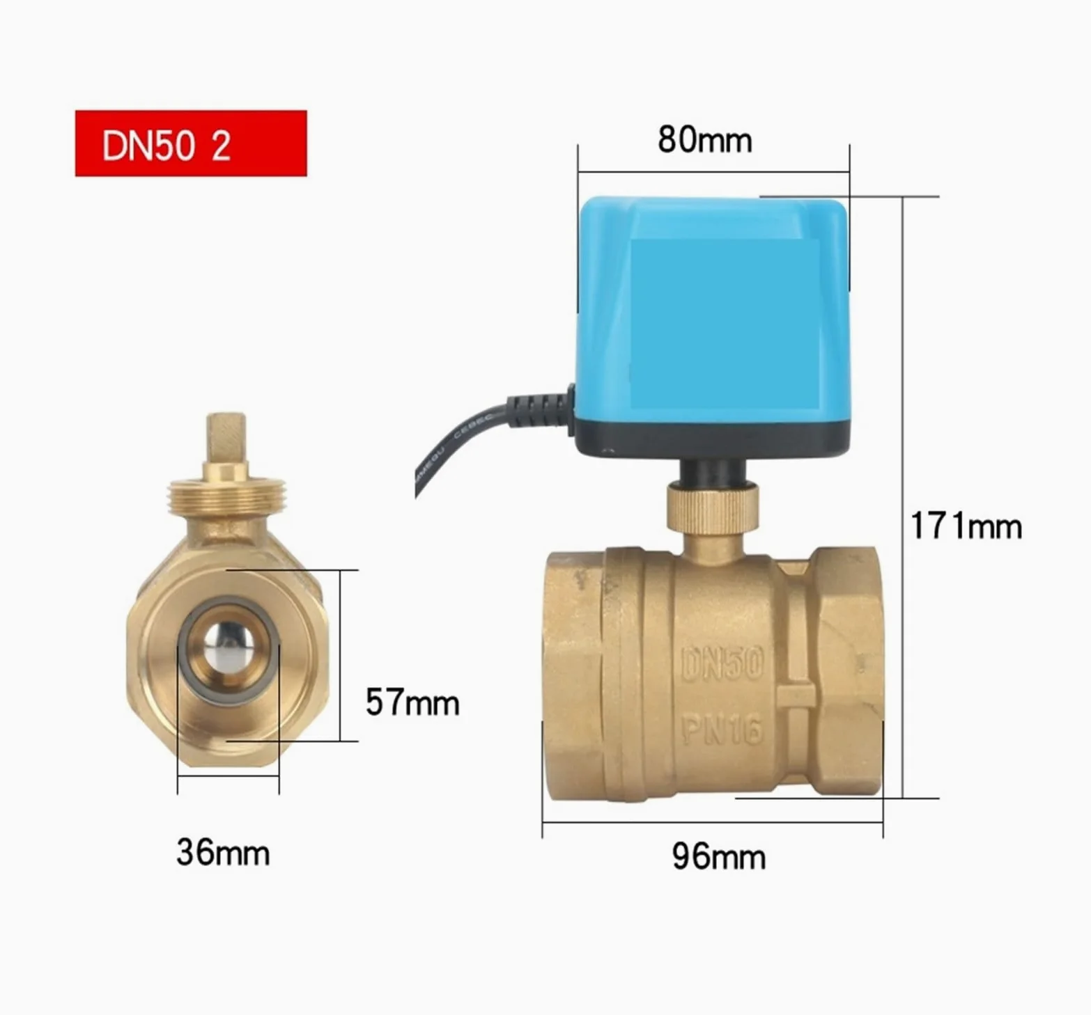 Válvula de bola Válvula de bola 3/4" 1" Válvula de bola motorizada normalmente cerrada/abierta Válvula de bola eléctrica de latón de 2 hilos Reemplace la válvula solenoide Para equipos de agua potable