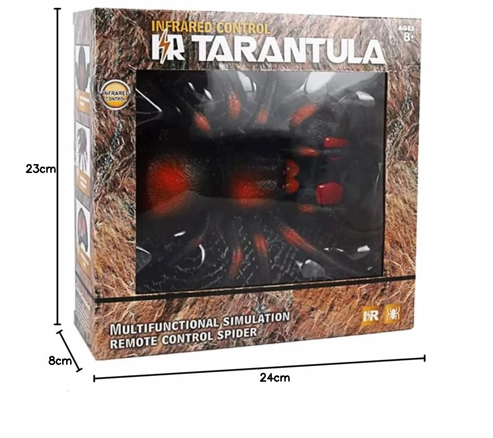 OnlineStreet Araña De Control Remoto, Inalámbrica Realista Tarántula De Felpa Suave, Control Infrarrojo Rastreo