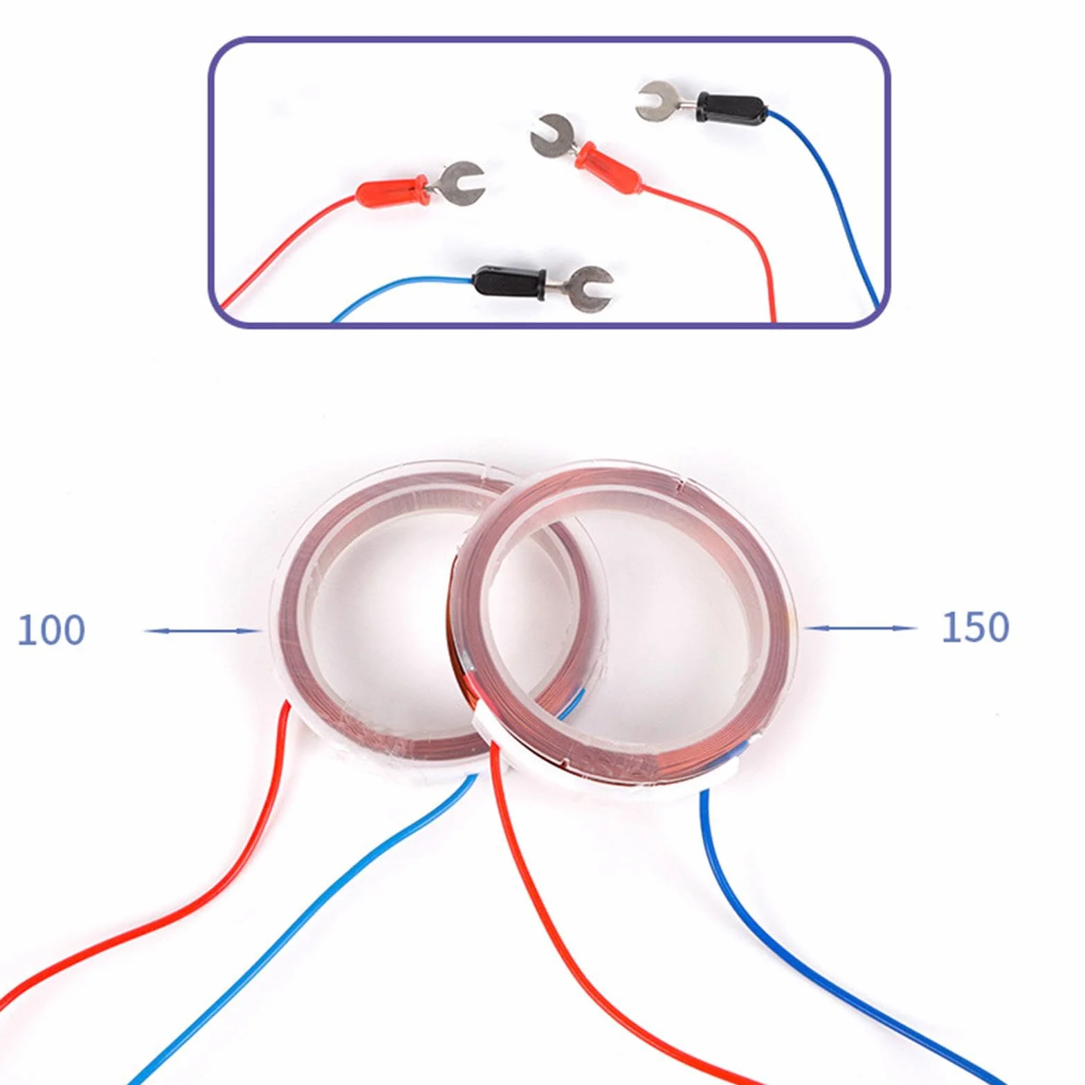 Predolo Bobina de Cobre 150 Vueltas, Experimento de Electromagnetismo, Física de Bobina Circular Portátil para Escuela