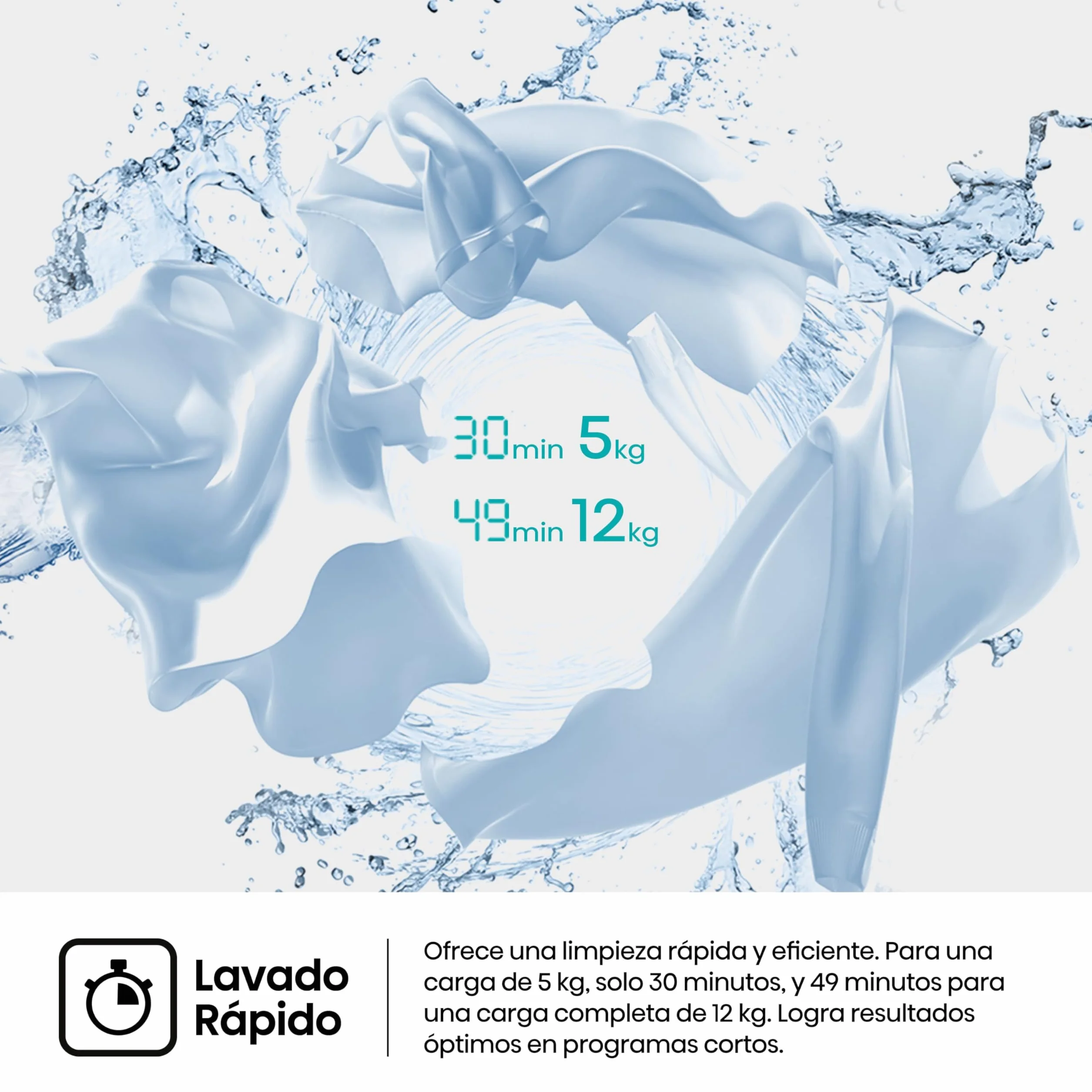Hisense Lavadora 9 Kg 1400 rpm Clase A-10% Fondo Reducido 47cm Blanco