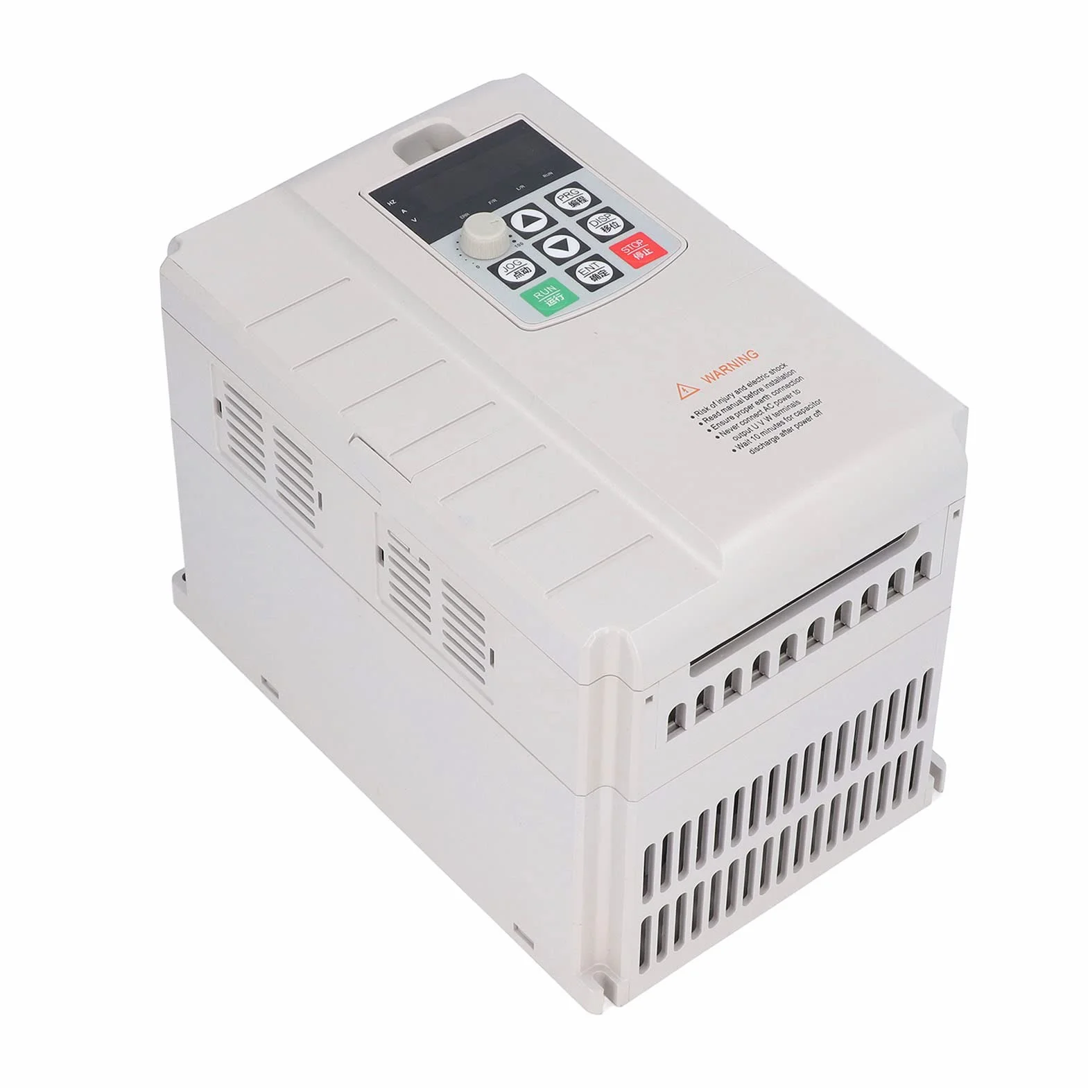 Unidad de Frecuencia Variable, 5.5KW Entrada Monofásica de 220 V Salida Trifásica de 380 V 8 Etapas Programables Unidad VFD Control PID Ruido bajo Ajustable Inversor de Controlador de Velocidad VFD