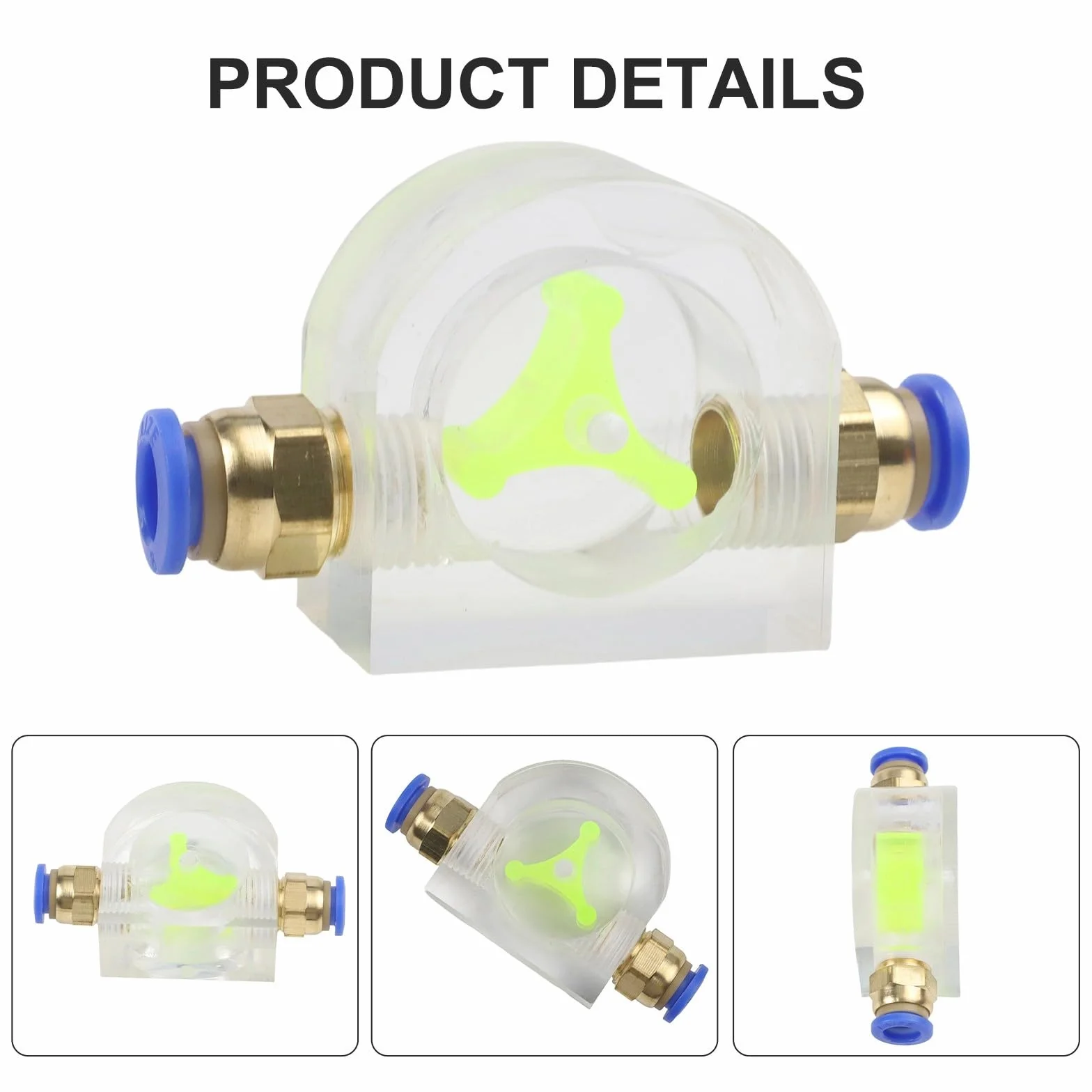 Acrílico Medidor de Flujo de Agua 8 mm para Sistemas de Refrigeración Líquida CNC