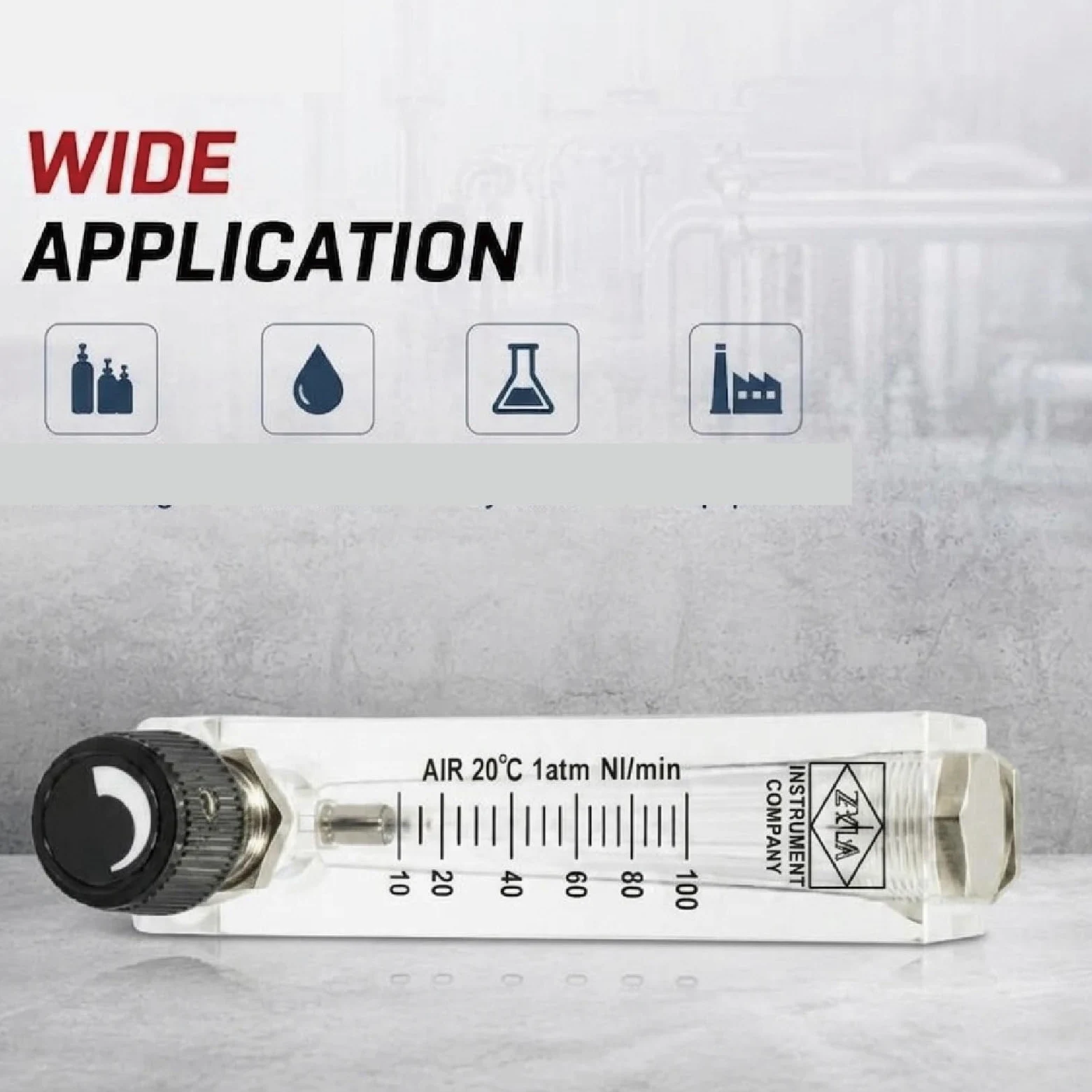 LZM-6T Medidor de Flujo rotámetro Panel acrílico Líquido pequeño 6-1000 ml(Liquid 16-160ml-min)