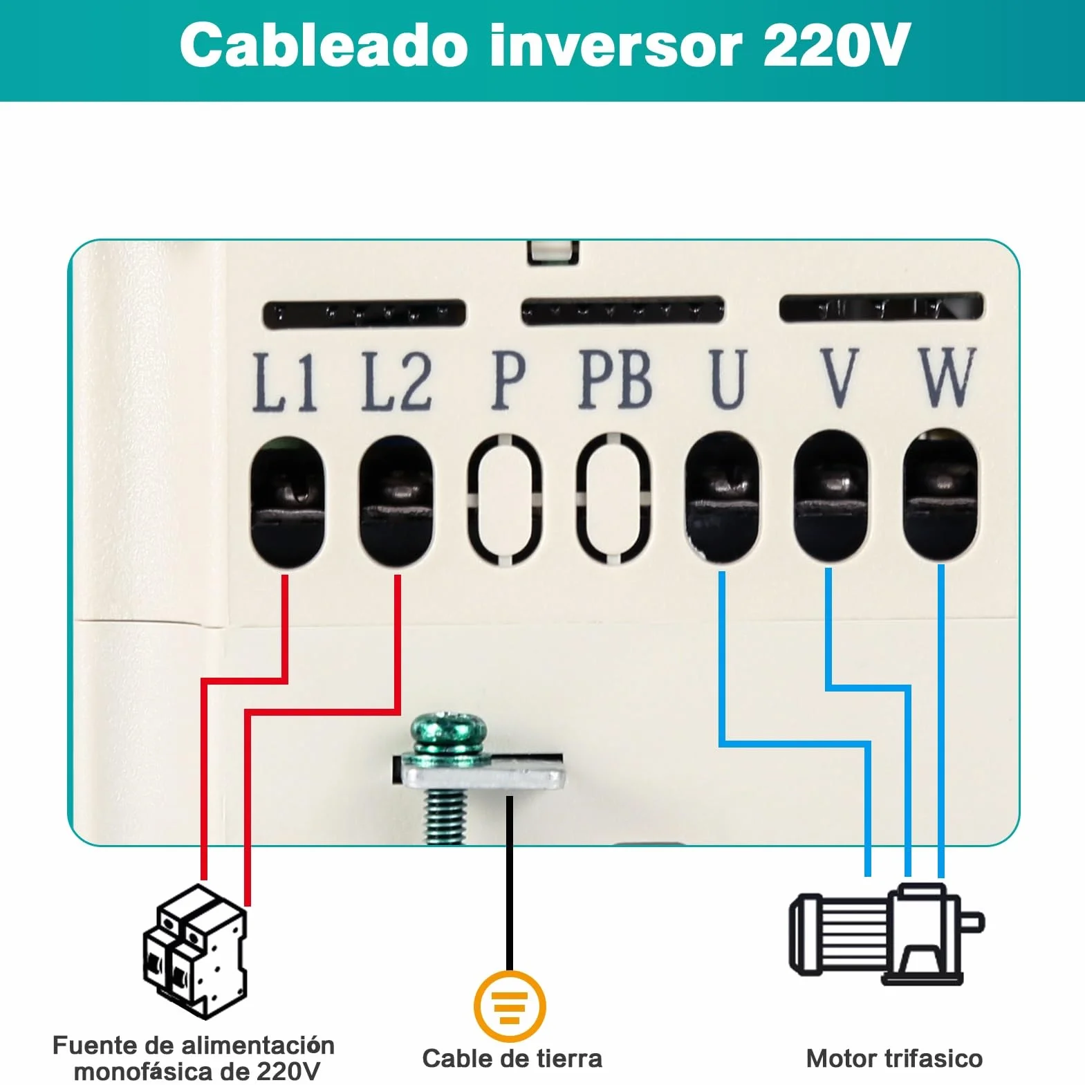 Jadeshay Variador de Frecuencia Monofásico a Trifásico VFD 0.75KW 220V a 380V 1HP para Motor con Control CNC Pantalla HD y Protección Múltiple Incluye Cable de Extensión de 2m