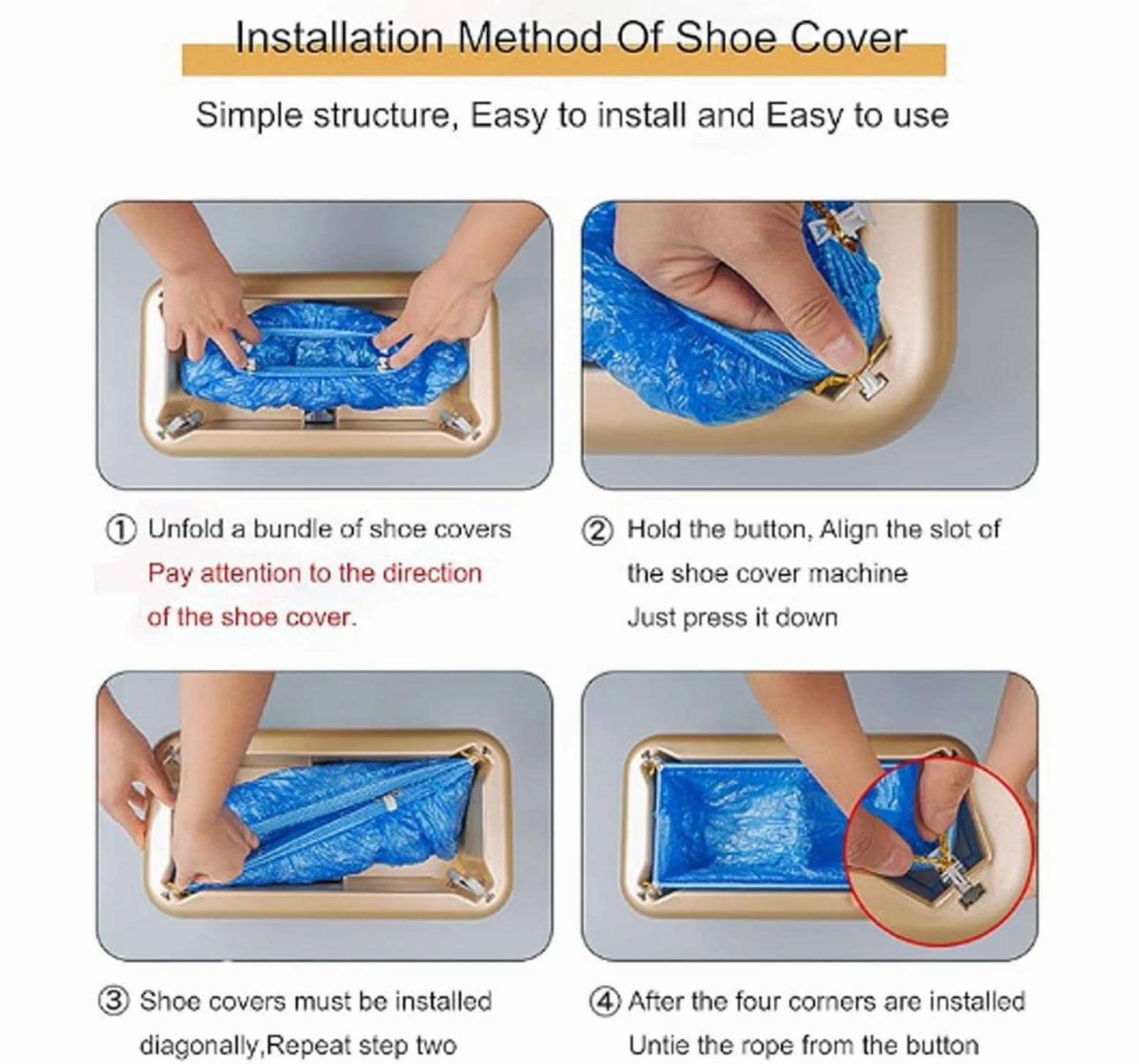 Cubrezapatos Desechables, Duraderos y Antideslizantes para Suelos y Alfombras (Azul, 100-2000 Unidades)(1000 Pieces)