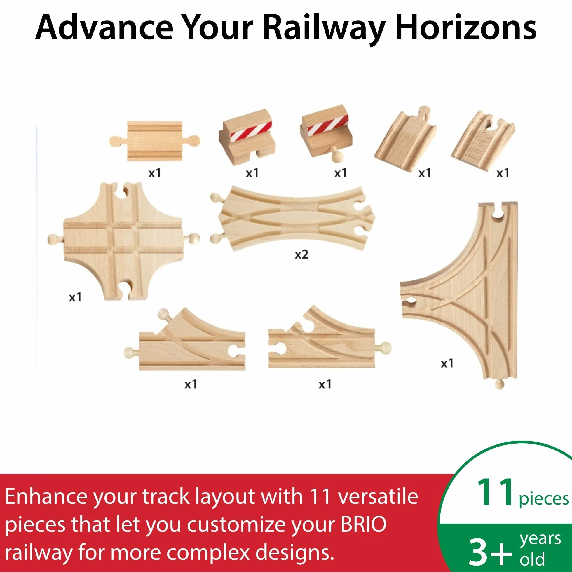 BRIO Pack de expansión de vías avanzado 33307