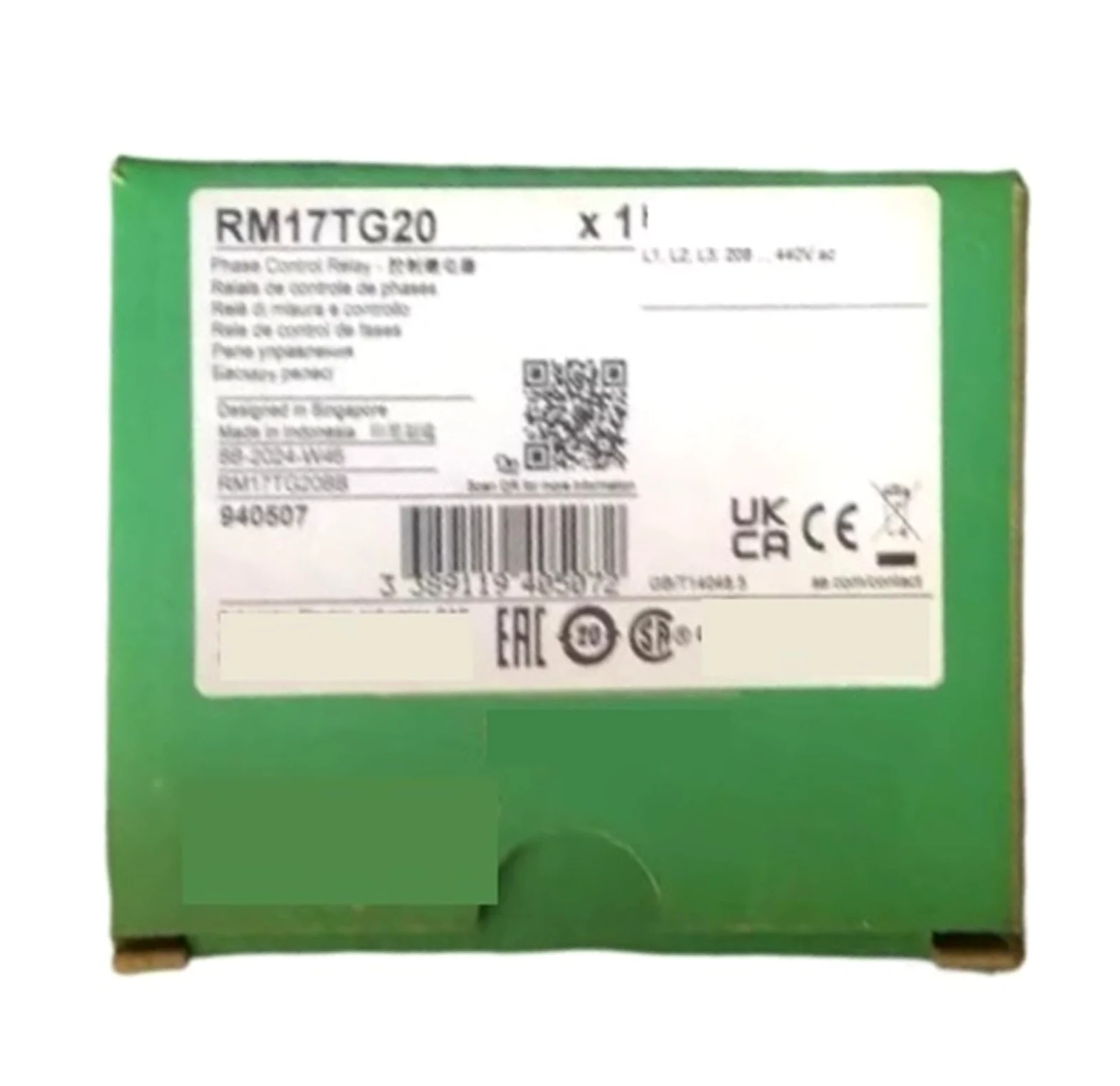 KOSBO Controlador de Potencia trifásico, RM17TG20, relé de Secuencia de Fases, Original