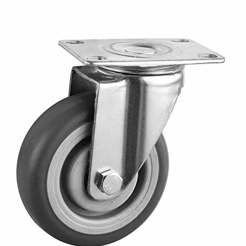 Ruedas de Servicio Pesado 5 Medianas Pulgadas sintético Vientián la Rueda Doble Eje de Caucho Gris Universal de la Carretilla (Dimensioni : 5 Inch)