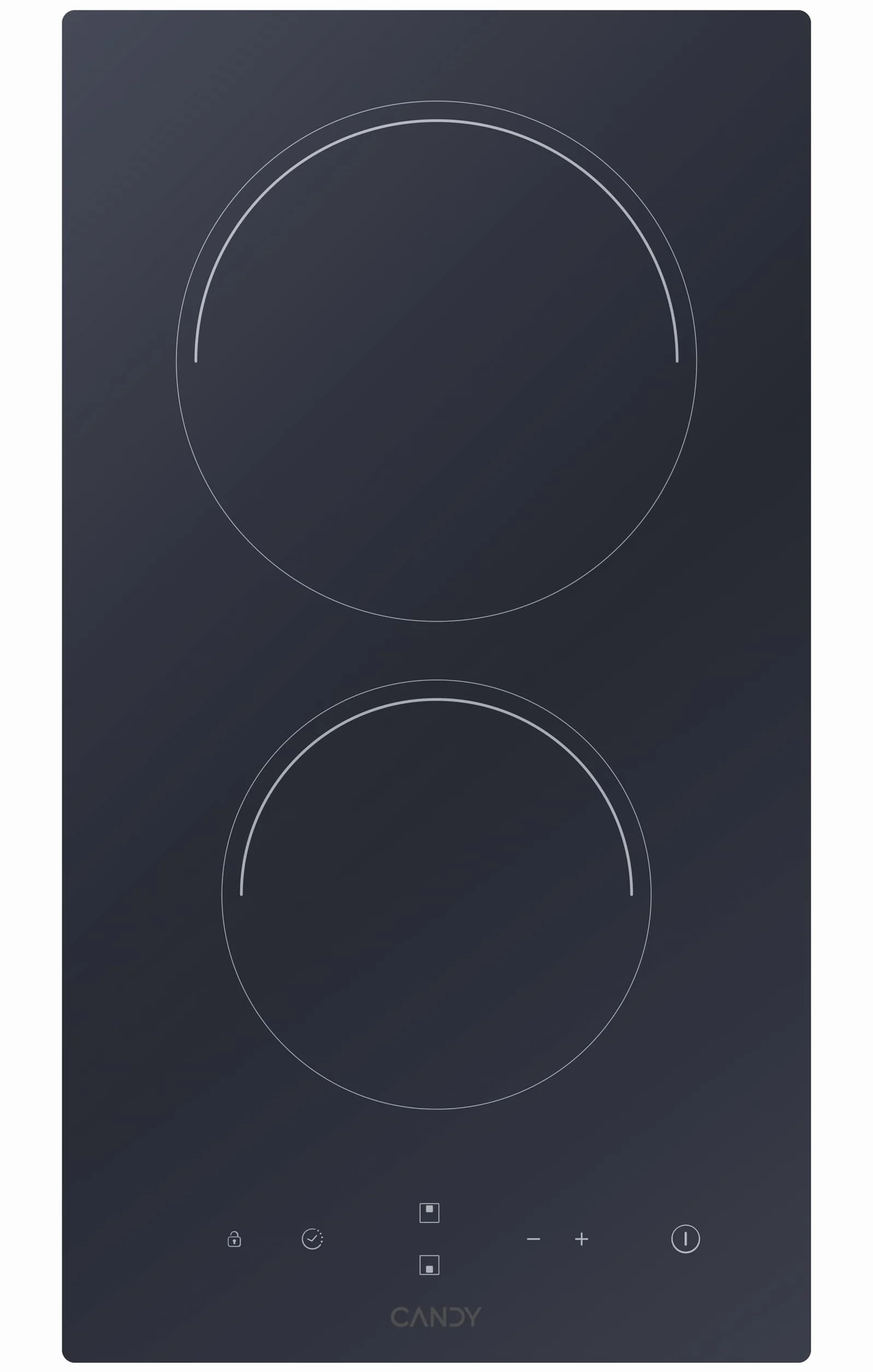 Candy Smart CDH 30 Placa Vitrocerámica 2 Zonas 30cm 2,9kW 9 Niveles Potencia Negro