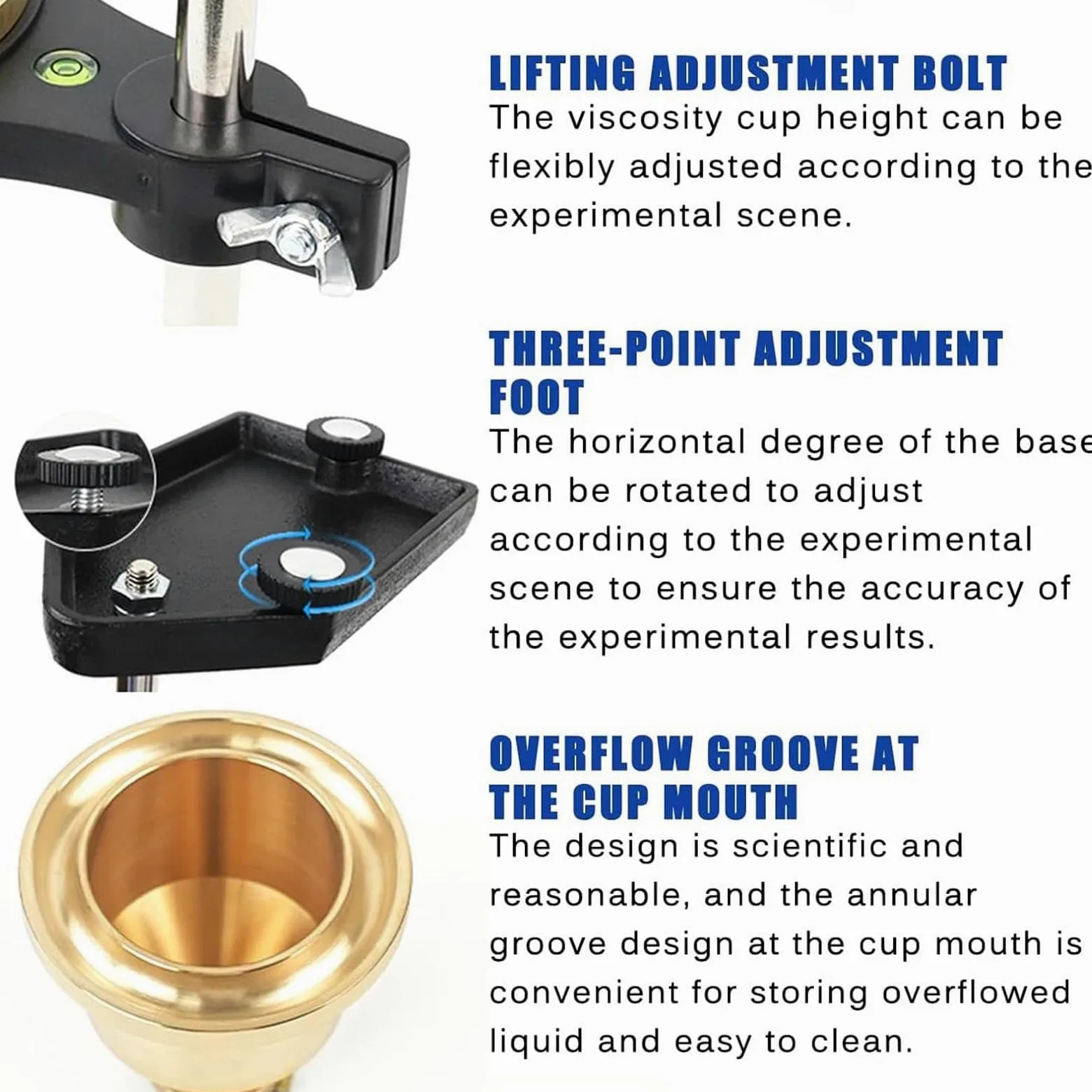 Viscosímetro Flow Cup con soporte ajustable y cronómetro para pruebas precisas de viscosidad en revestimientos, tintas y adhesivos