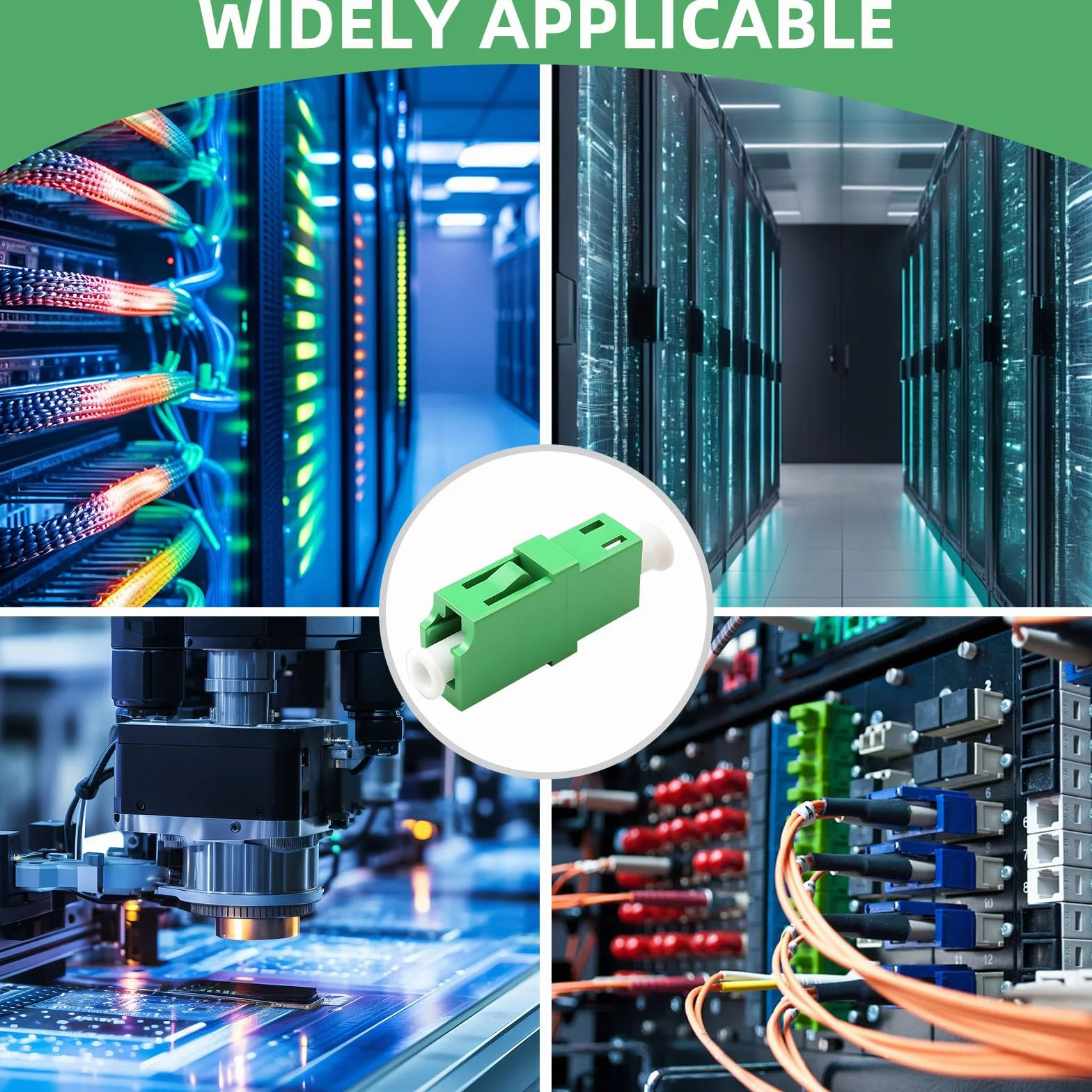 Adaptador de Fibra Óptica LC/APC Monomodo Simplex Pack de 8