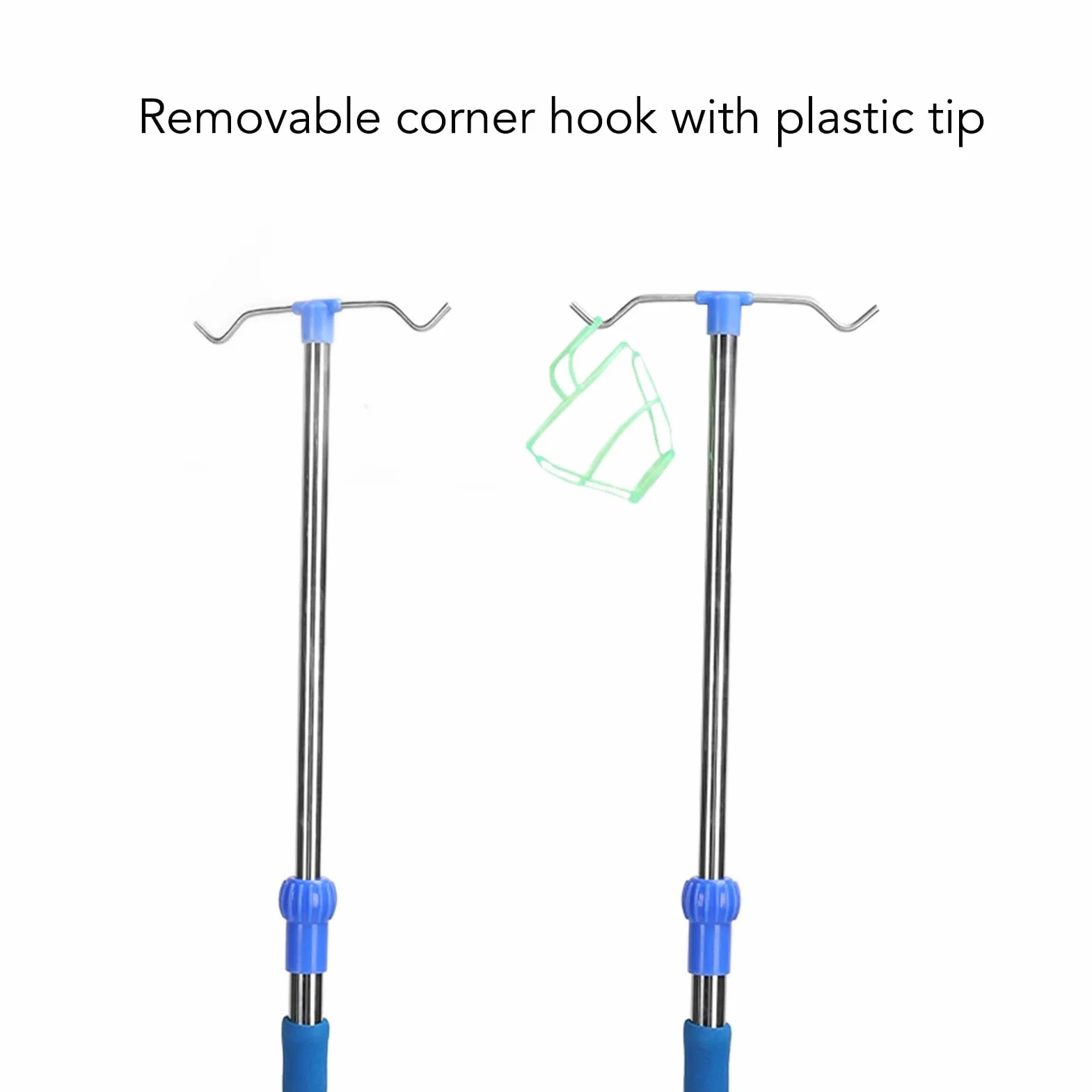 Portasueros, Soporte para Suero de Acero Inoxidable con Ajustable, Base Triangular con Ruedas, Varilla Gruesa, 2 Ganchos, Soporte para Bolsa Intravenosa para el Hogar, Clínica,