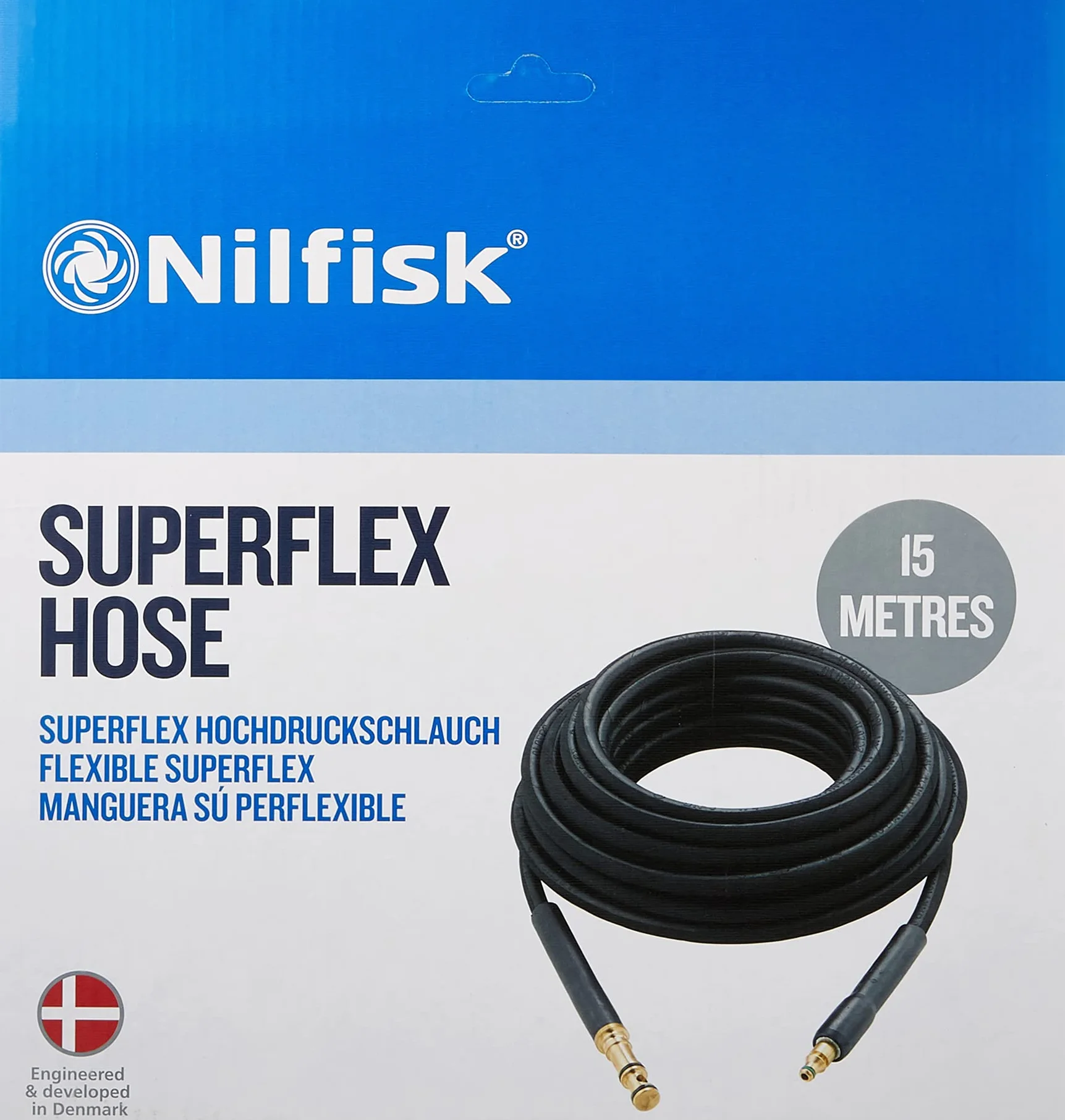 Nilfisk Manguera Superflex 15M - Pieza de Repuesto Original Hidrolimpiadoras (128500084)