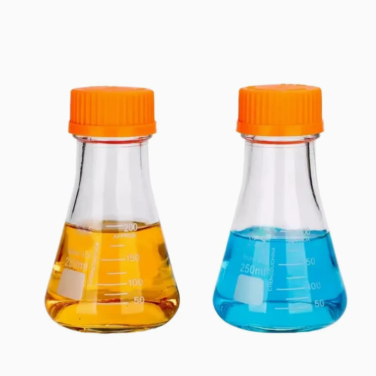 Matraz Erlenmeyer Graduado de Borosilicato, Matraz Erlenmeyer con Rosca Externa, matraz de Cultivo con Tapa, de 50 a 1000 ml(1000ml)