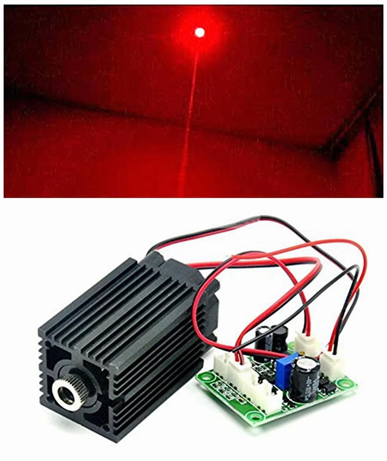 Láser de diodos rojos naranjas de 500mw de alta potencia 635 nm 638 nm módulo láser 12v con ttl y adaptadores