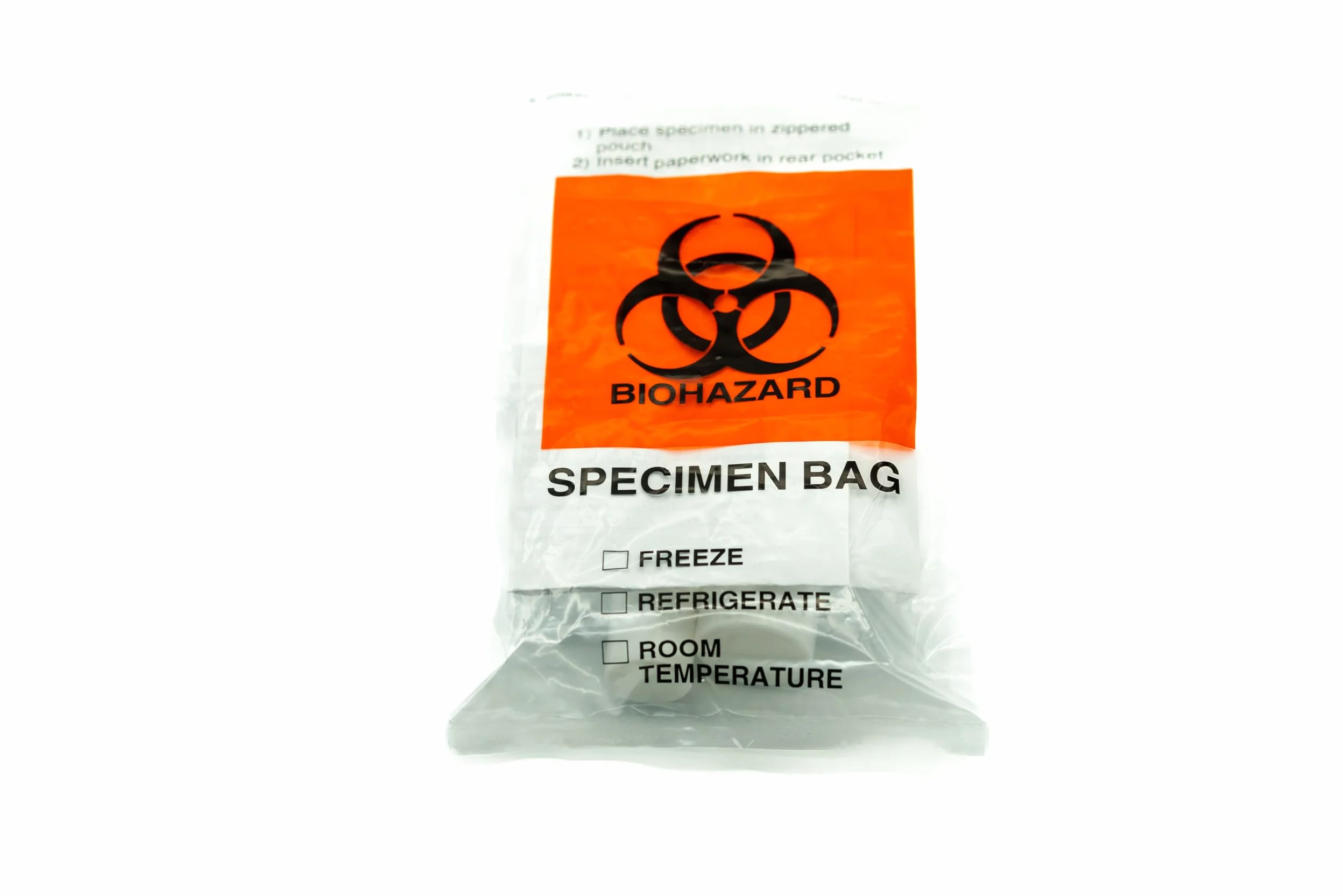 sponix biorx muestra bolsa de plástico 6 "x 9" – Bio Hazard bolsa – Cierre de cremallera – Bolsa de plástico – Extra bolsillo – Qty 1000