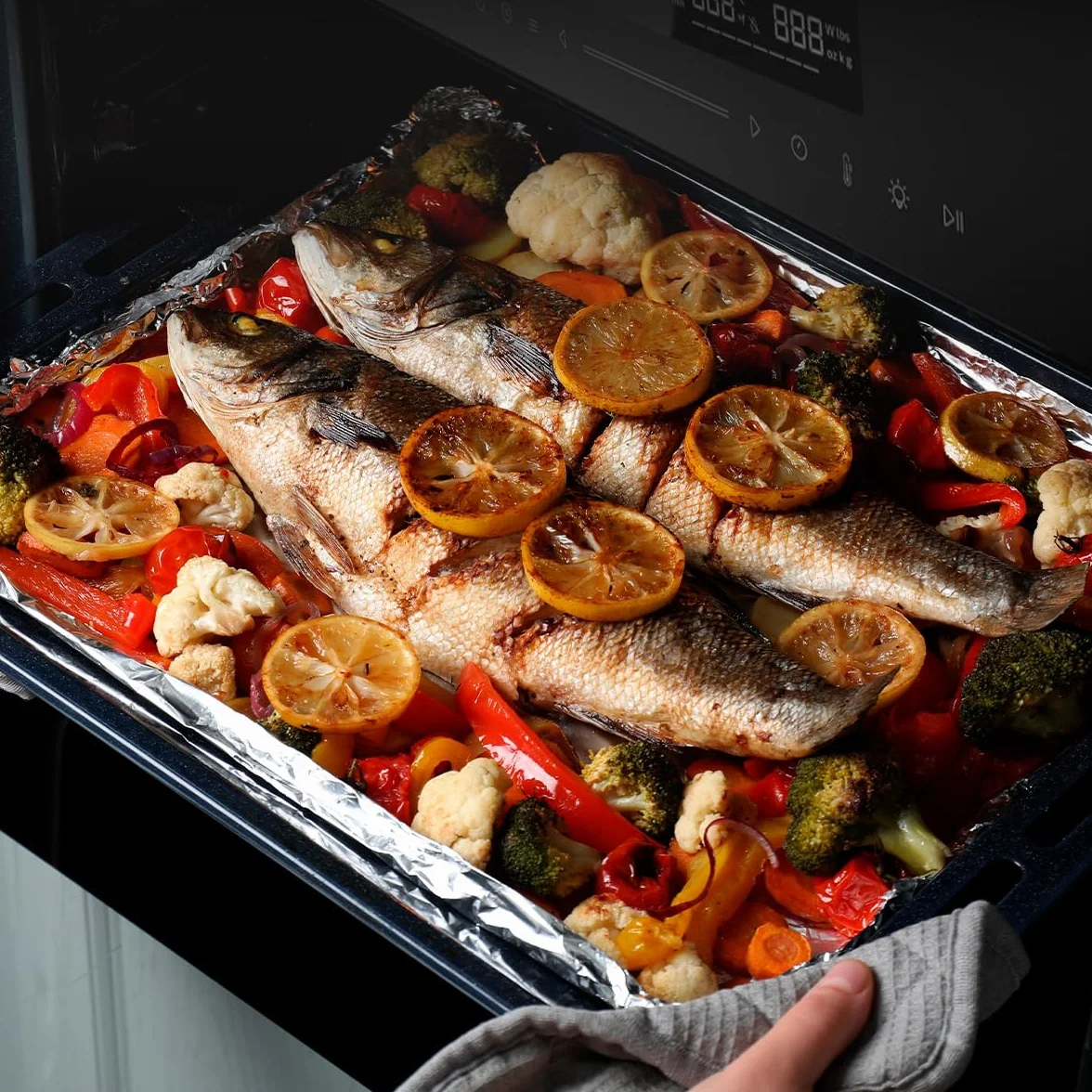 Cecotec Horno Integrable 60cm Bolero Hexa SM406000 2900W 72L 12 Funciones Piedra para Pizzas Steam Assist EasyClean Eco Defrost