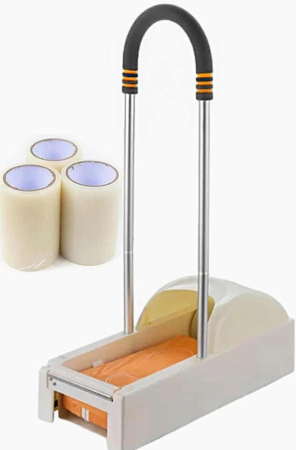 Dispensador AutomáTico de Cubrezapatos Desechables con PelíCula para 3 Rollos de PelíCula, Ideal para Hoteles, Laboratorios y FáBricas