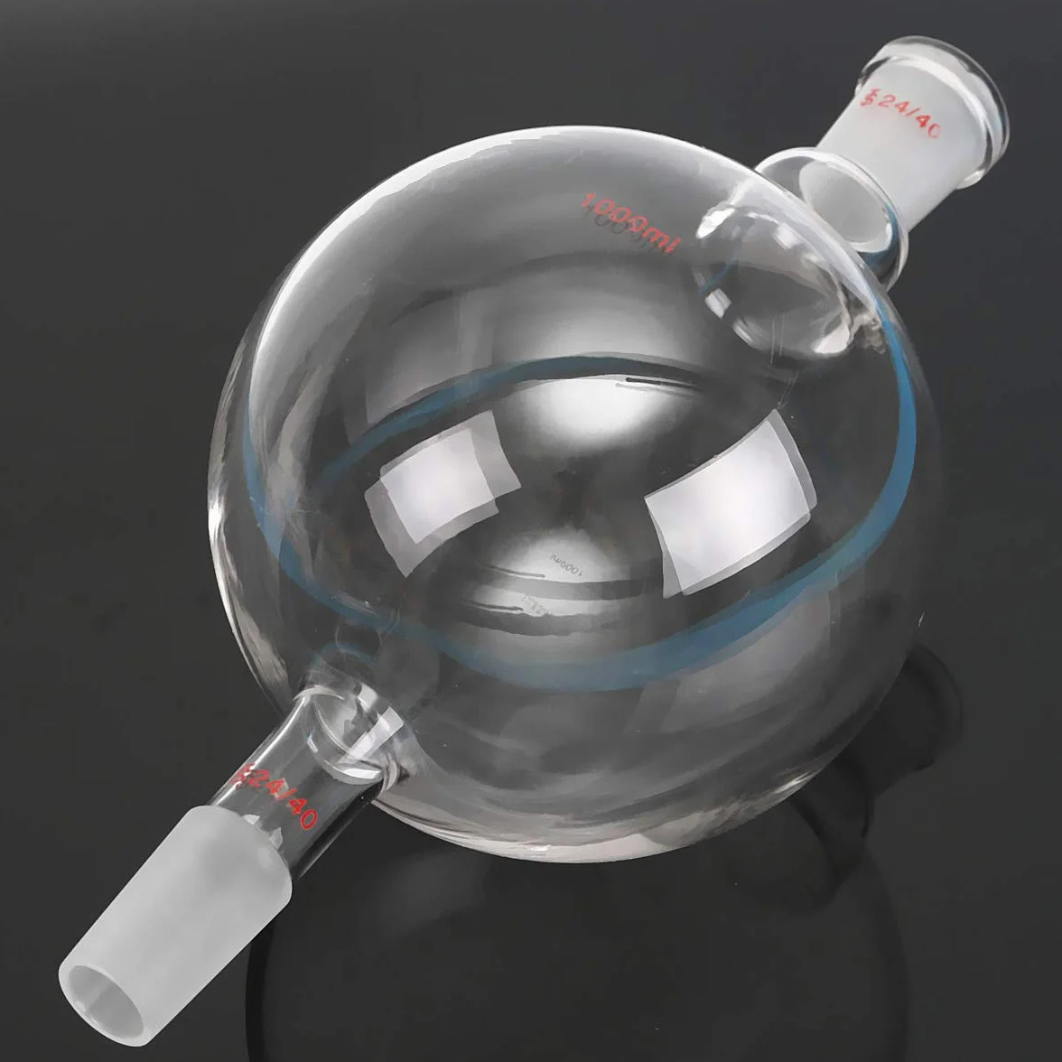 1000Ml 24/40 Cromatografía De Líquidos A Presión Depósito De Solvente De Vidrio Frasco De Bolas W/Ground Joint Laboratory