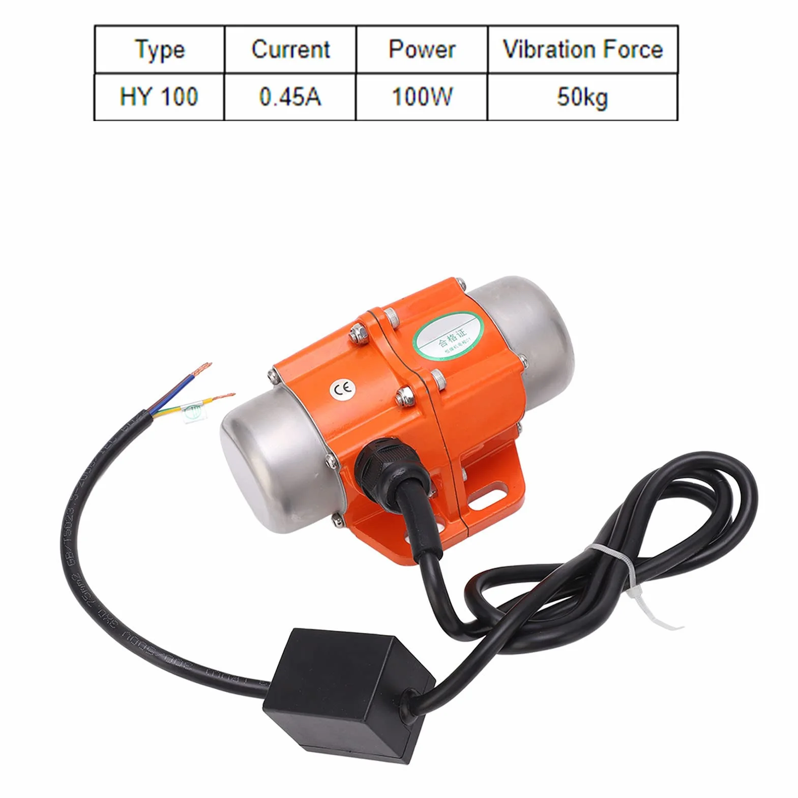 Motor vibrante, motor vibratorio as¨ªncrono de bajo ruido, 220 V, m¨¢ximo 3600 RPM, protecci¨®n IP66 para dispositivos de maquinaria(#4)