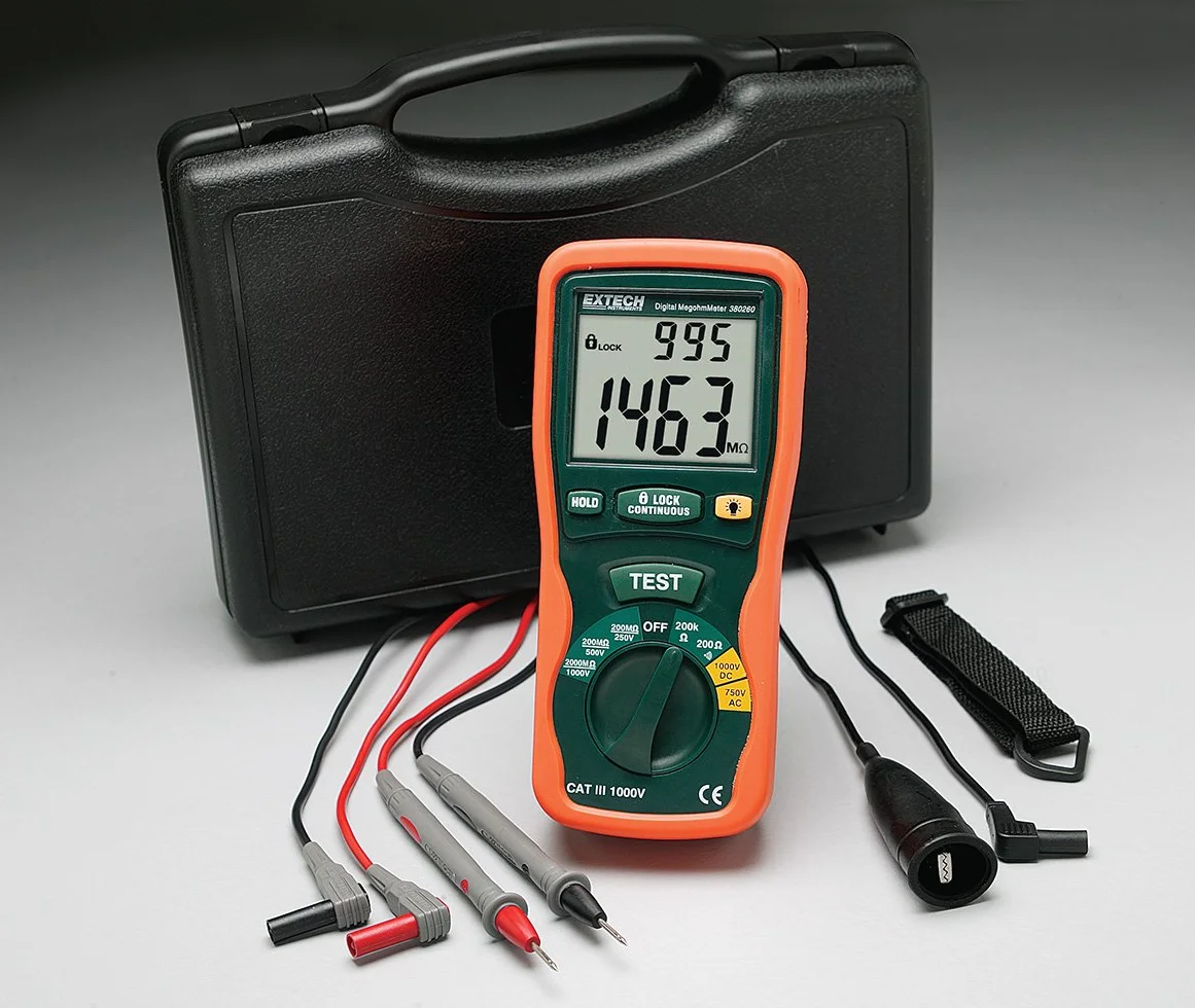 Extech 380260 Probador de aislación digital con ajuste automático