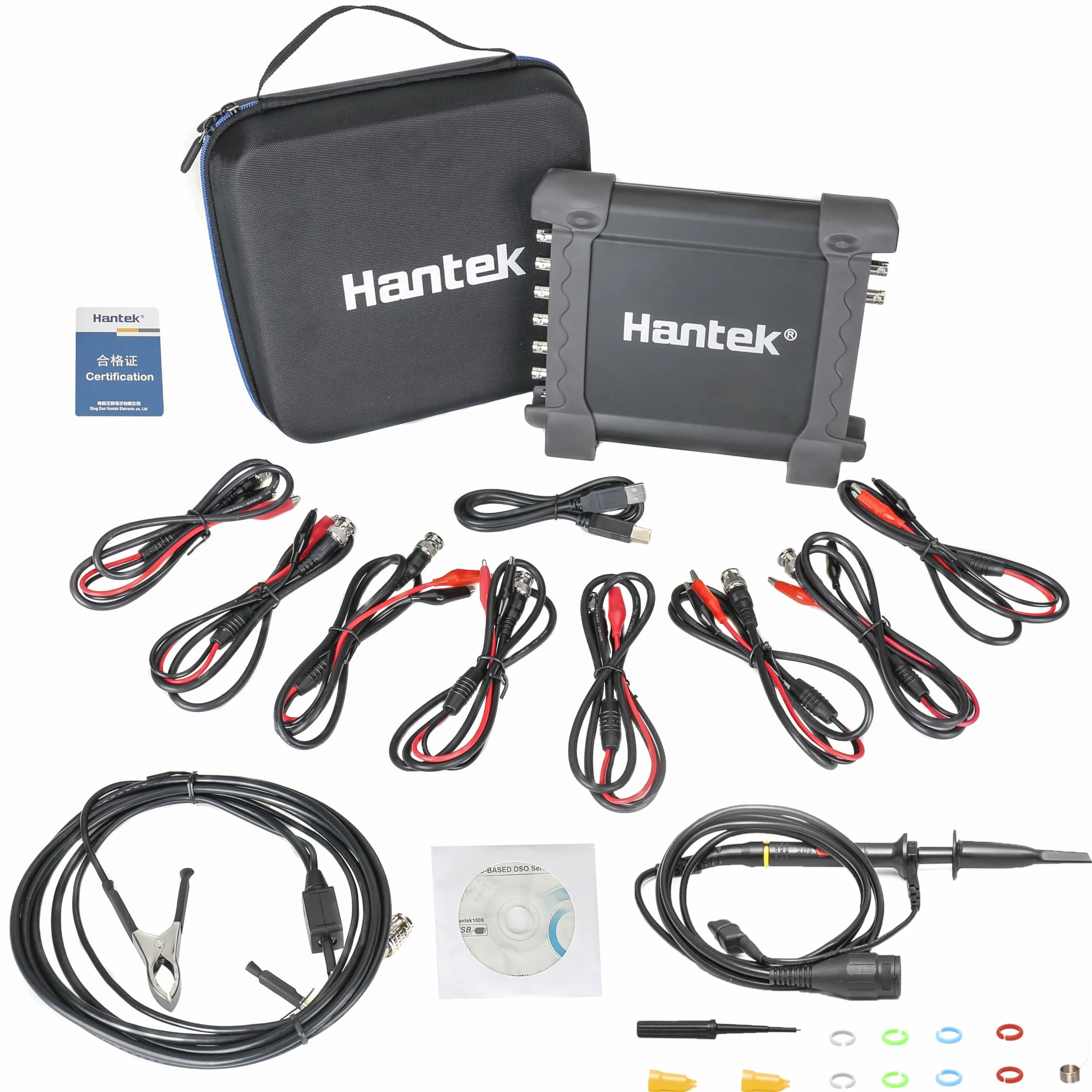 Hantek 1008C Osciloscopio Digital/DAQ/Generador Programable para Vehículos con 8 Canales