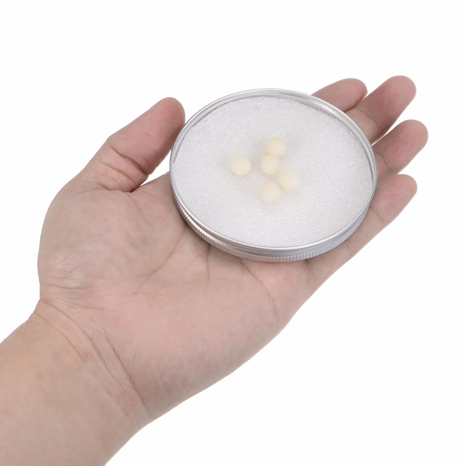 sourcing map 5uds PA Nylon Sólido Plástico Bolas 8mm G3 Precisión Rodamiento Bola