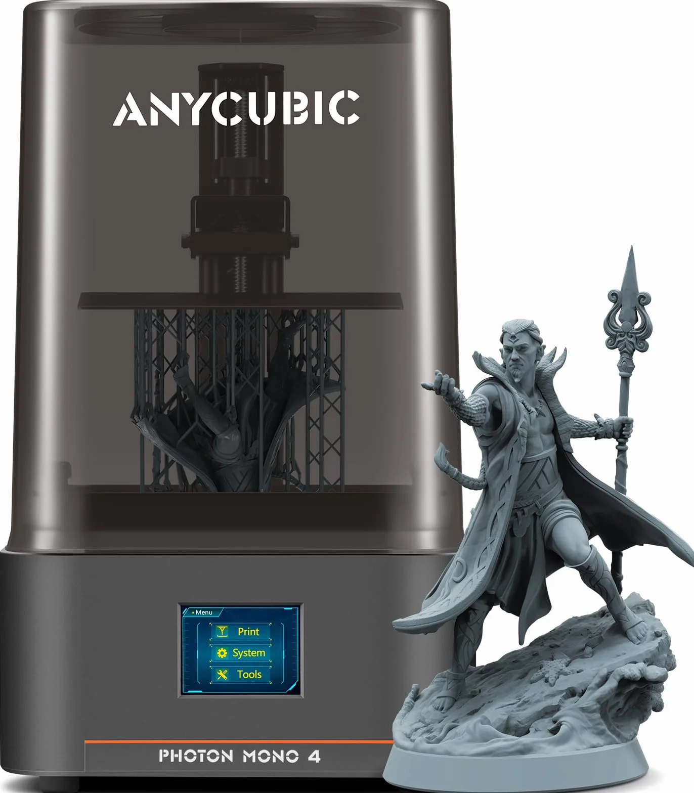 ANYCUBIC Impresora 3D Resina Photon Mono 4 10K, Impresión Rápida de 70 mm/h, Impresora Resina con Matriz LighTurbo Actualizada, Gran Tamaño de Impresión de 153,4 x 87 x 165mm³ (2,2L)