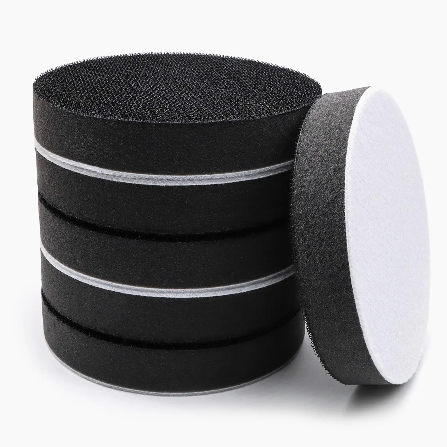 Paquete de 6 almohadillas de interfaz, almohadillas de espuma de 5 pulgadas con gancho y bucle, almohadilla de respaldo de esponja de densidad suave, almohadillas de interfaz de lijado de