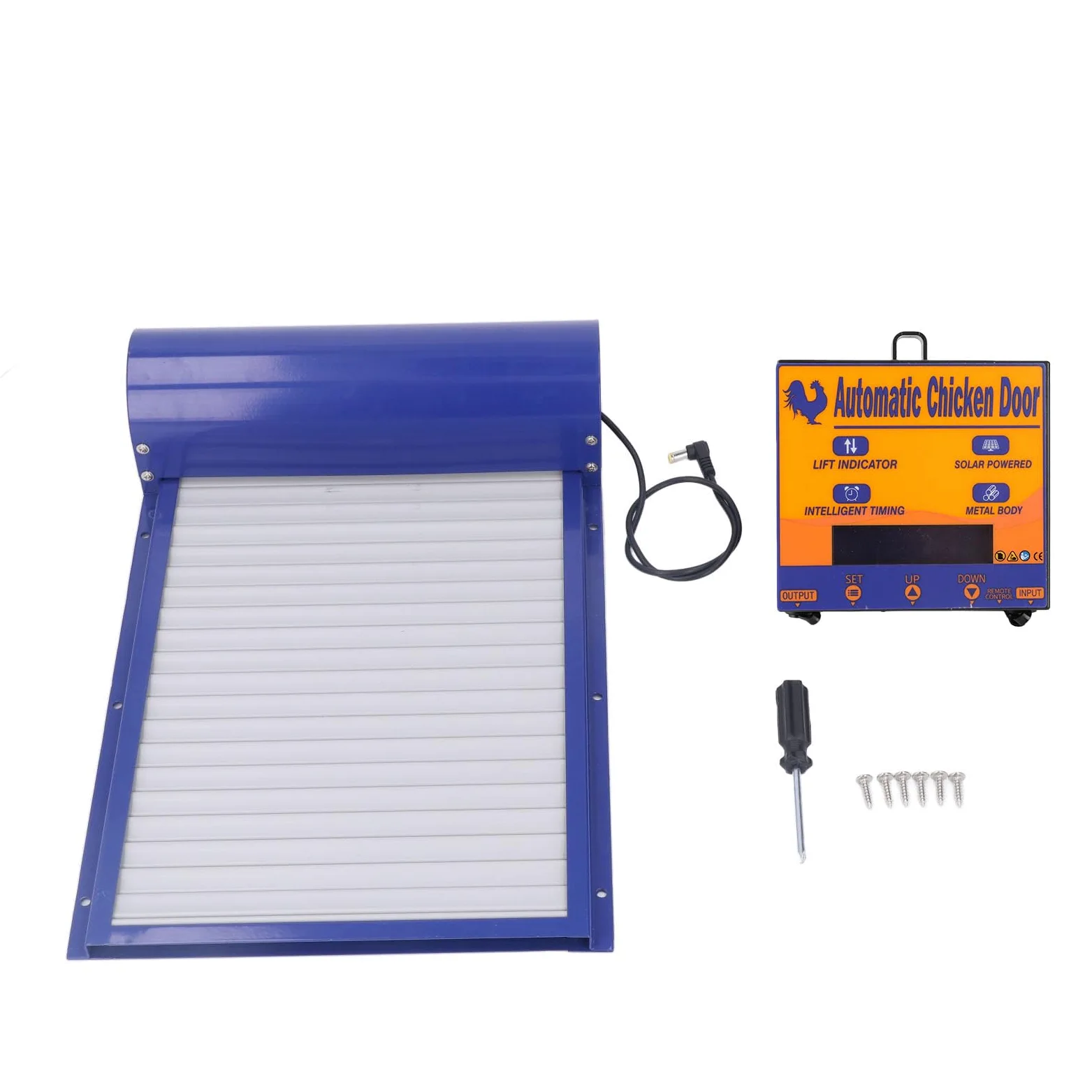 Puerta Automática para Gallinero con Temporizador, Abridor de Cortina Enrollable para Pollos, Patos y Gansos: Fácil de Usar, Seguro y Confiable
