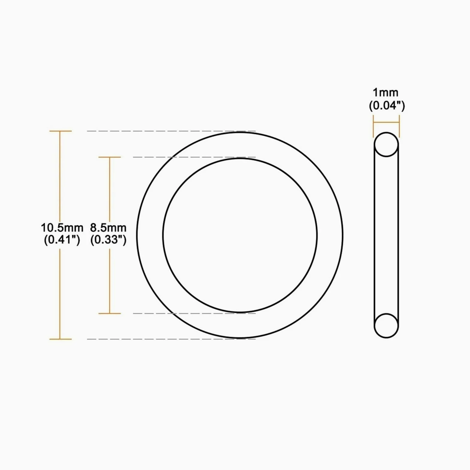 Accesorios de hardware 50 piezas de juntas tóricas de caucho de silicona Junta tórica de silicona Juntas tóricas de sellado Junta tórica de arandela Máquina de anillo Kit de junta resistente al aceite