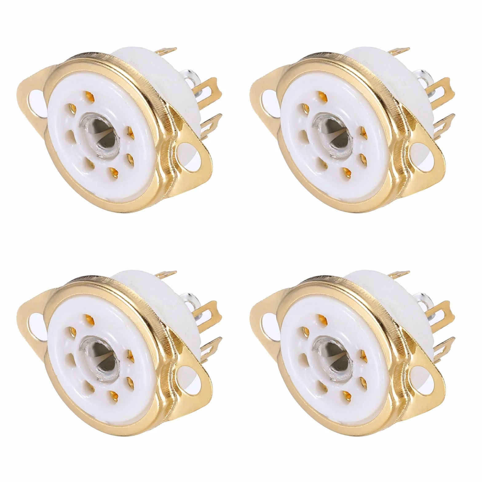 QUARKZMAN 4uds Pasadores Tubo Enchufe Cerámica PCB Zócalo Blanco