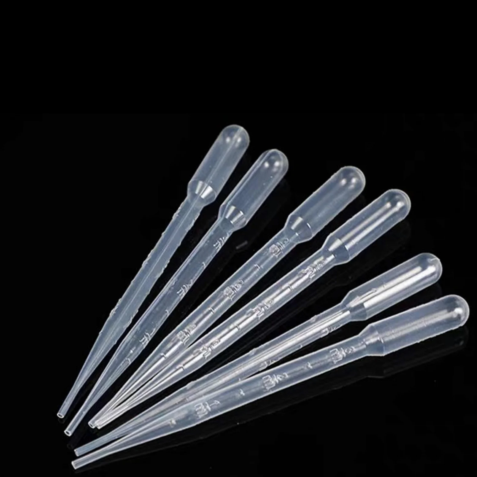 100 Uds a 1000 Uds laboratorio 3ml pipeta Pasteur de plástico pipeta cuentagotas de polietileno(3ml 1000pcs)