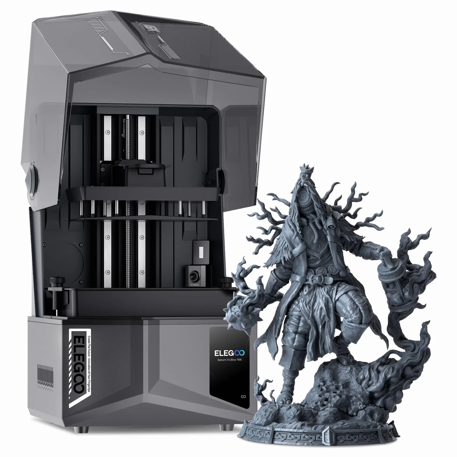 ELEGOO Saturn 4 Ultra 16K Impresora 3D Resina de 10", con Tanque de Resina Calefaccionado, Impresión a 150 mm/h, Nivelado Automático, Transferencia Wi-Fi, Tamaño de Impresión 218,88 x 122,88 x 220 mm³