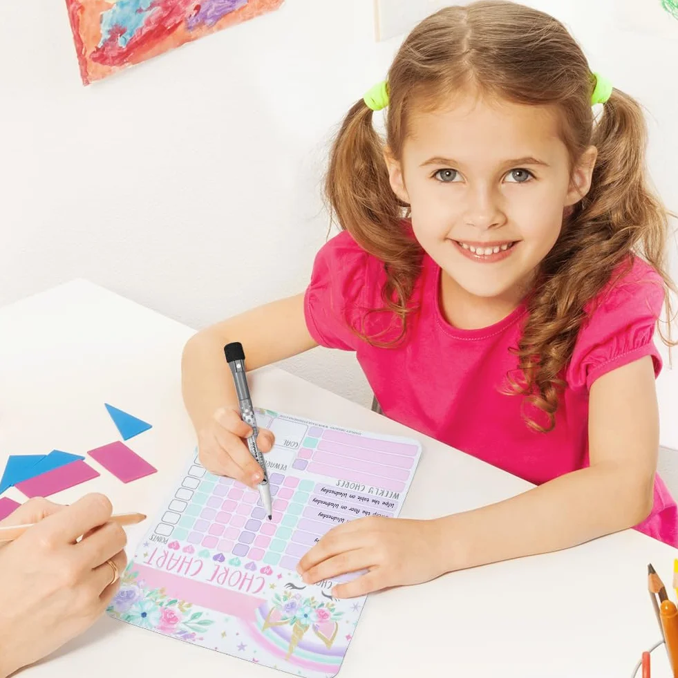 OFFCUP Gráfico Magnético de Tareas y Recompensas con Marcador, Tabla de Comportamiento para Niños