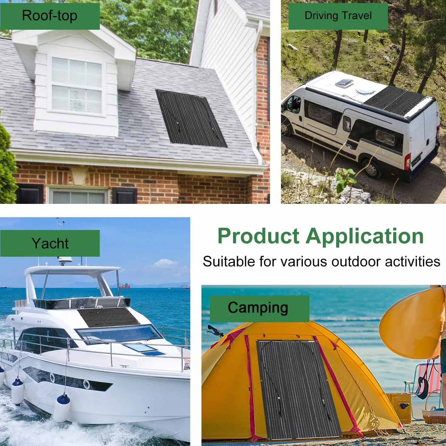 Panel Solar Flexible 100W 12V Monocristalino ETFE para Barcos y Caravanas