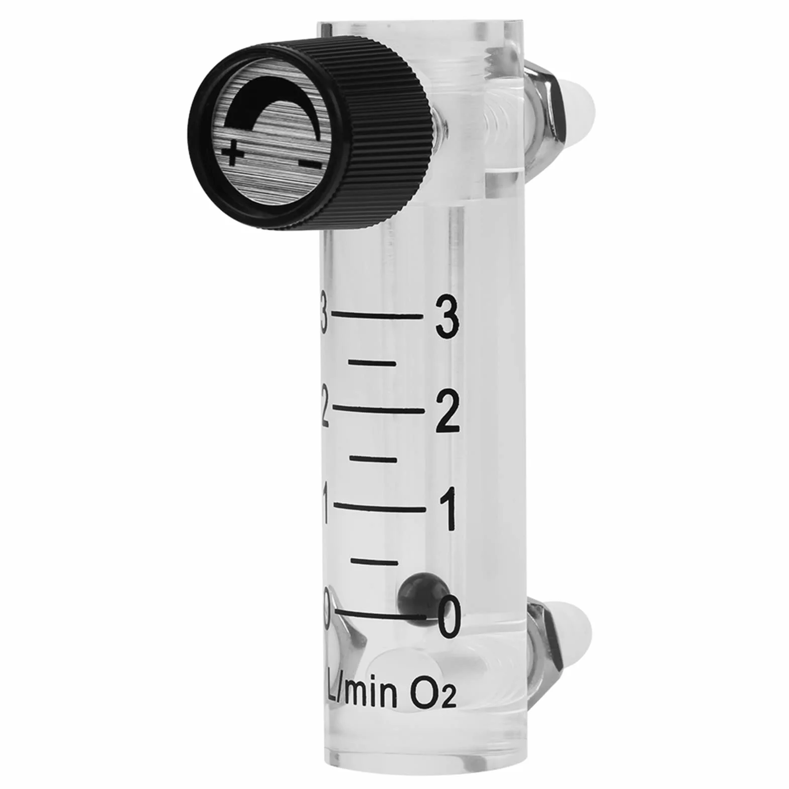 Fafeicy Medidor de flujo de gas acrílico con válvula de control 0-3 LPM 0-60°C 5% precisión