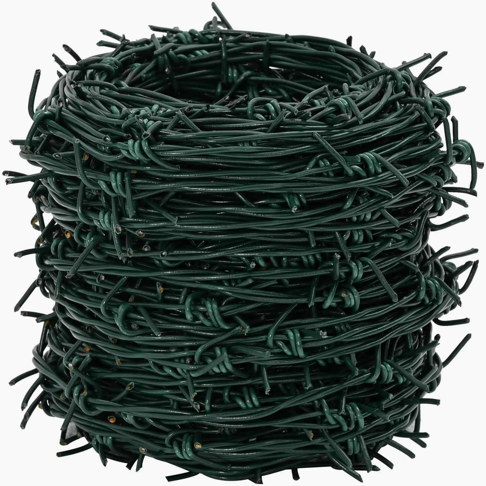 Alambre de púas (100 m, acero galvanizado en caliente), color verde