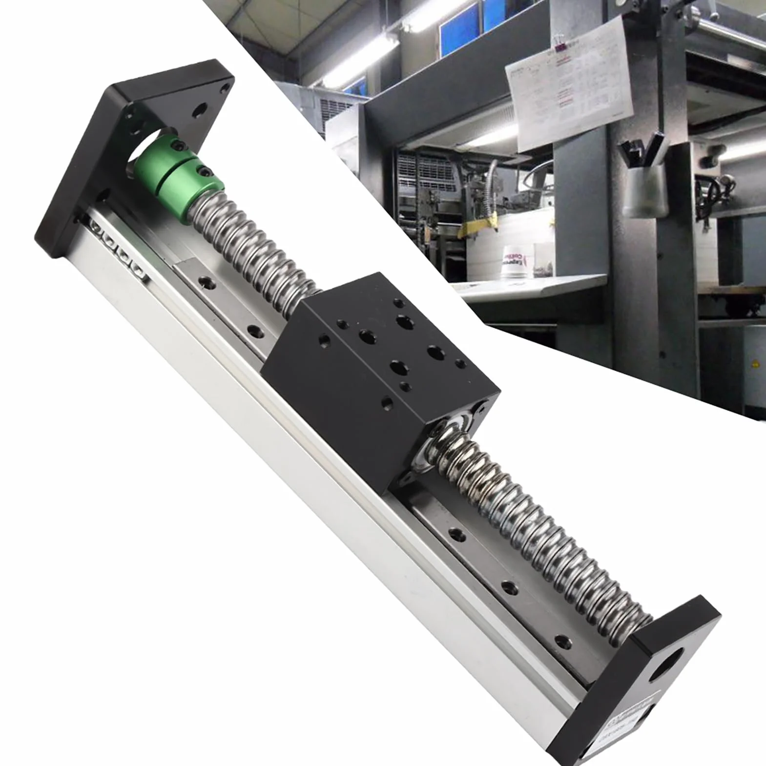 Etapa lineal de husillo de bolas, Mesa deslizante lineal de aluminio, Etapa de movimiento lineal de carrera de 150 mm, Guía de etapa lineal motorizada para mecanizado CNC