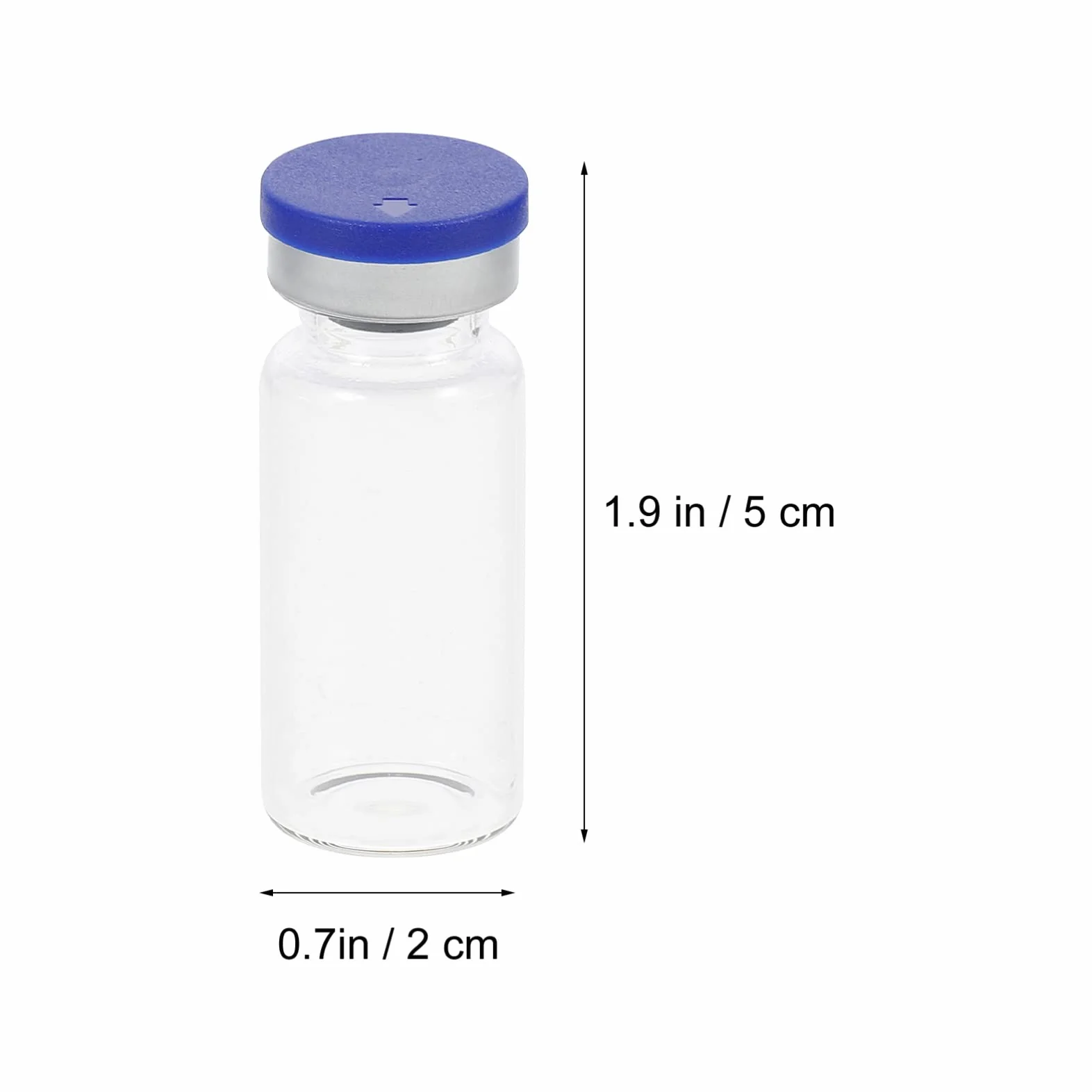Scicalife 100 Botellas De Vidrio Transparentes 10 Ml Con Tapas Herméticas Para Laboratorio Esterilizadas Almacenamiento Muestras Líquidas Polvos Liofilizados