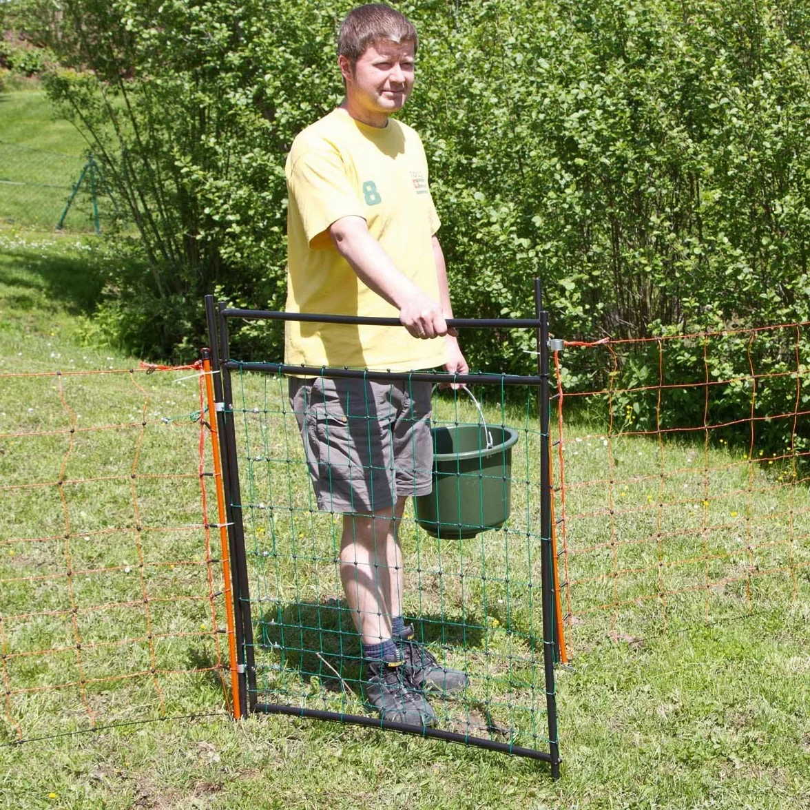 Kerbl Puerta para Valla eléctrica electrificable 86 cm 95-125 cm Montaje rápido
