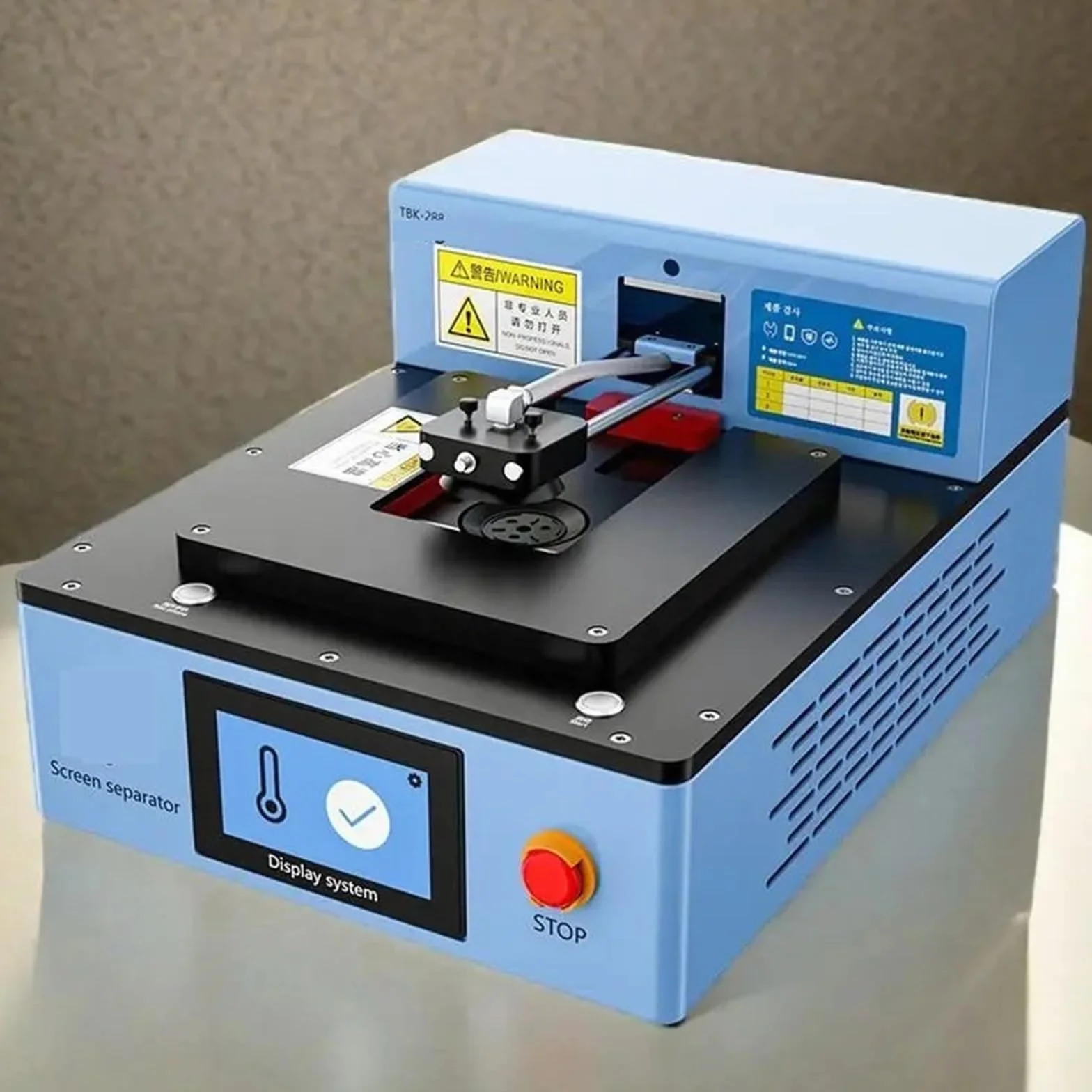 Máquina separadora de pantalla automática inteligente TBK 288 con control inteligente y bomba de vacío incorporada.