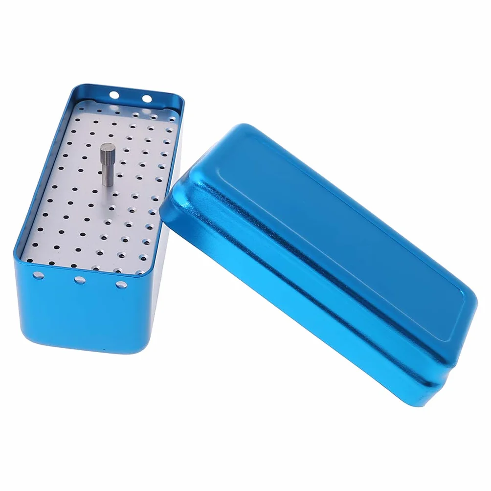 Caja de fresado Dental Aluminio 72 Orificios Estuche Esterilizador Autoclave