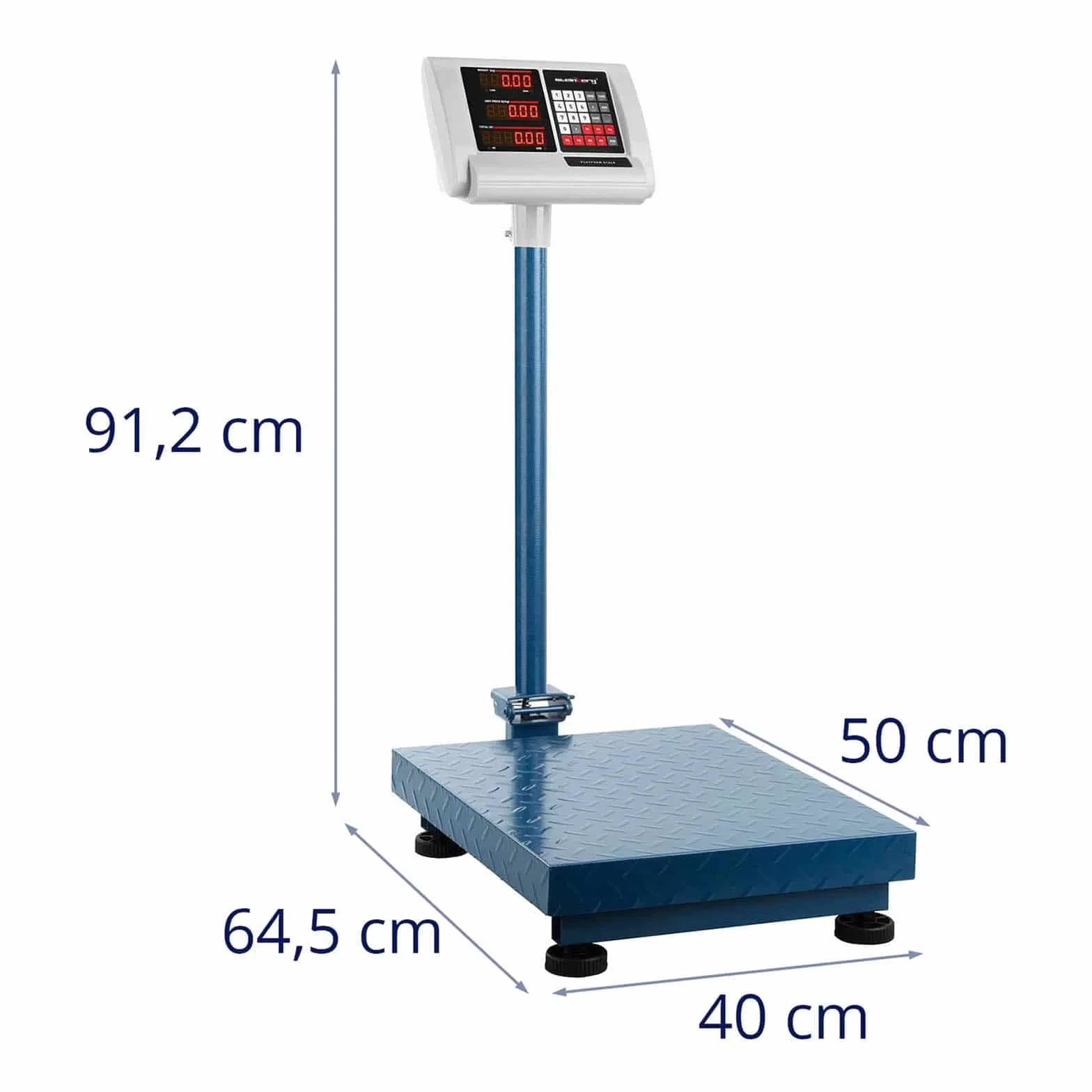 Steinberg Systems Báscula De Plataforma Bascula Industrial de Suelo SBS-PF-300/50C (300 kg / 50 g, Superficie Pesaje 40 x 50 cm)