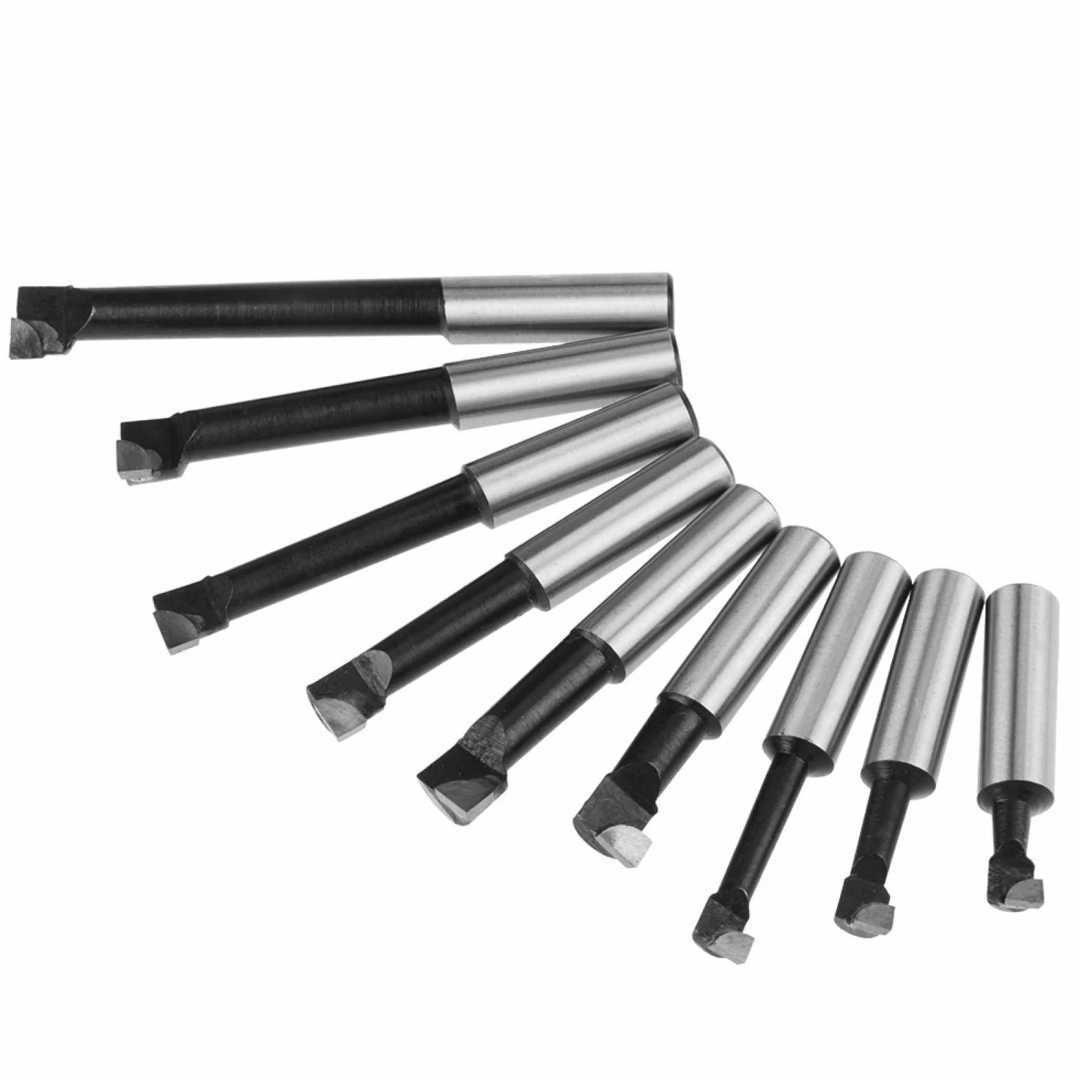 Juego de cabezales de mandrinar, 1 juego de accesorios para fresadoras MT2 -M10 F1-12 Cabezal de mandrinar de 50 mm con barras de mandrinar de 9 piezas de 12 mm