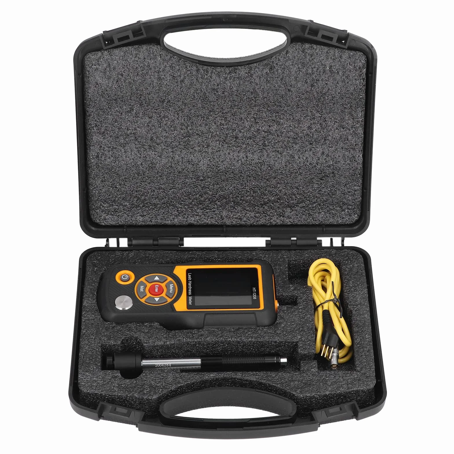 Kit de Probador de Dureza de Metal, Probador Digital Leeb Rockwell Vickers Shore con Escalas Múltiples, Durómetro Medidor de Dureza de Alta Precisión (HT-1208)